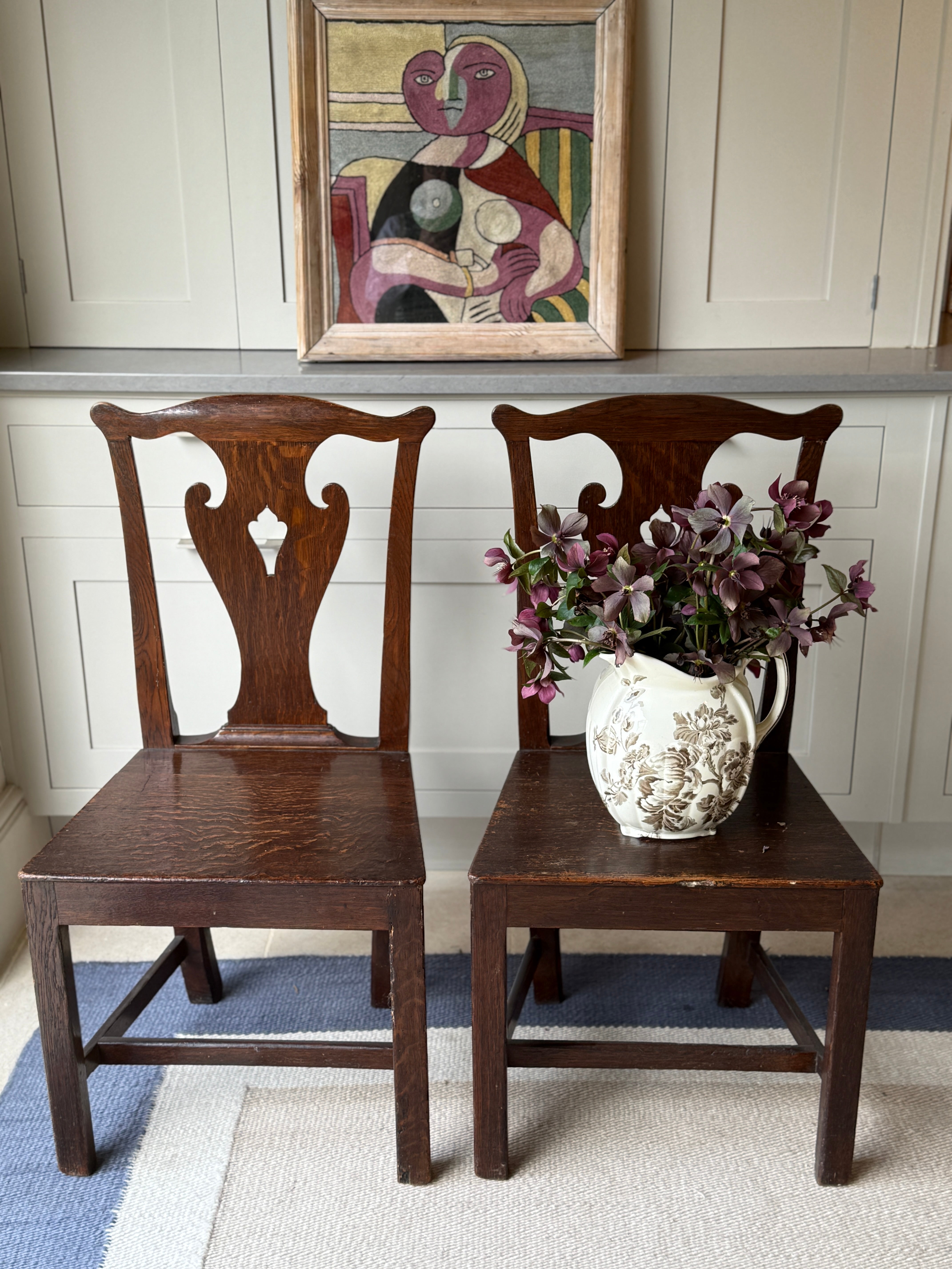 Pair of English Oak Chairs