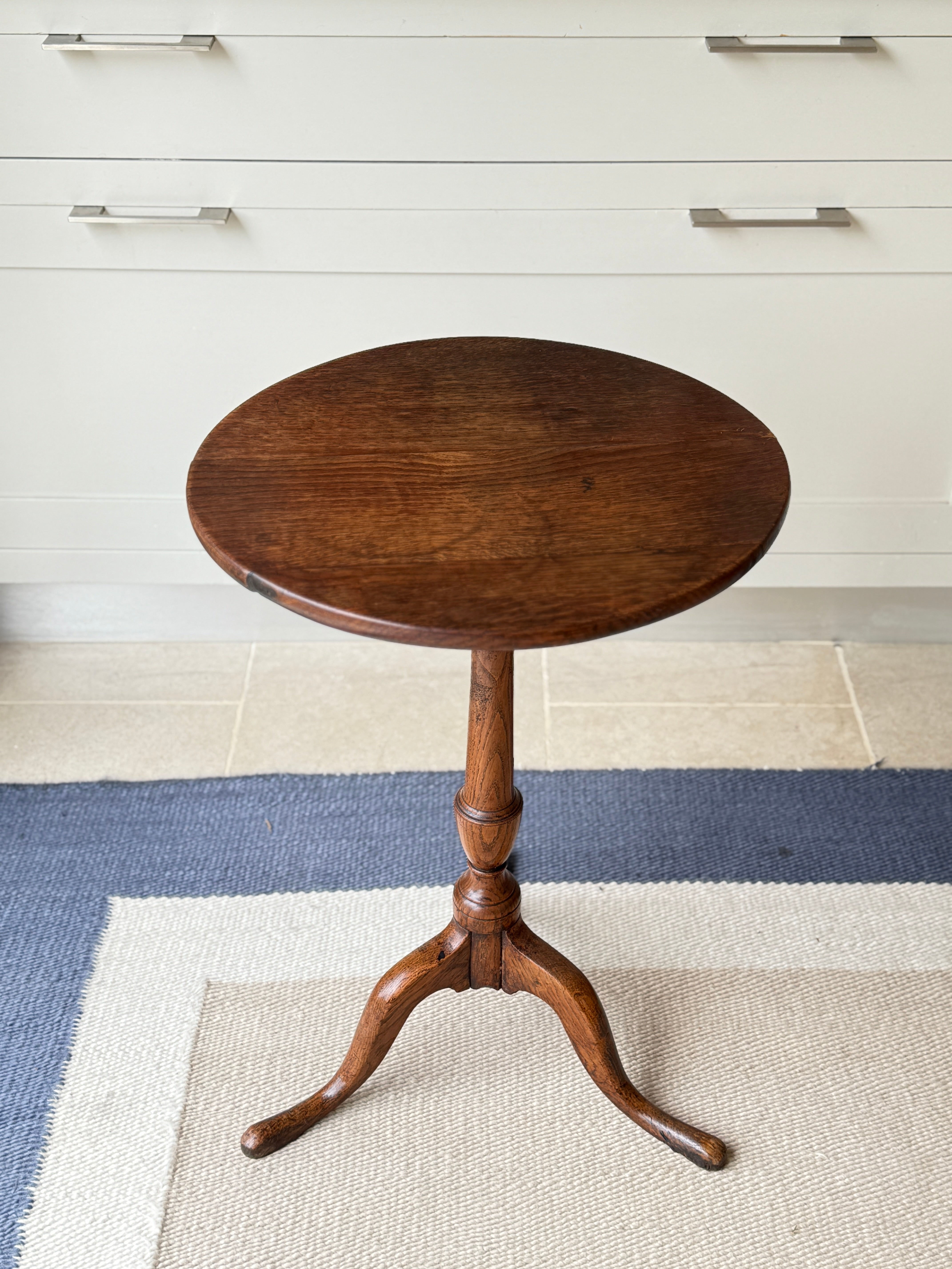 Oak 19th English Wine Tripod Table