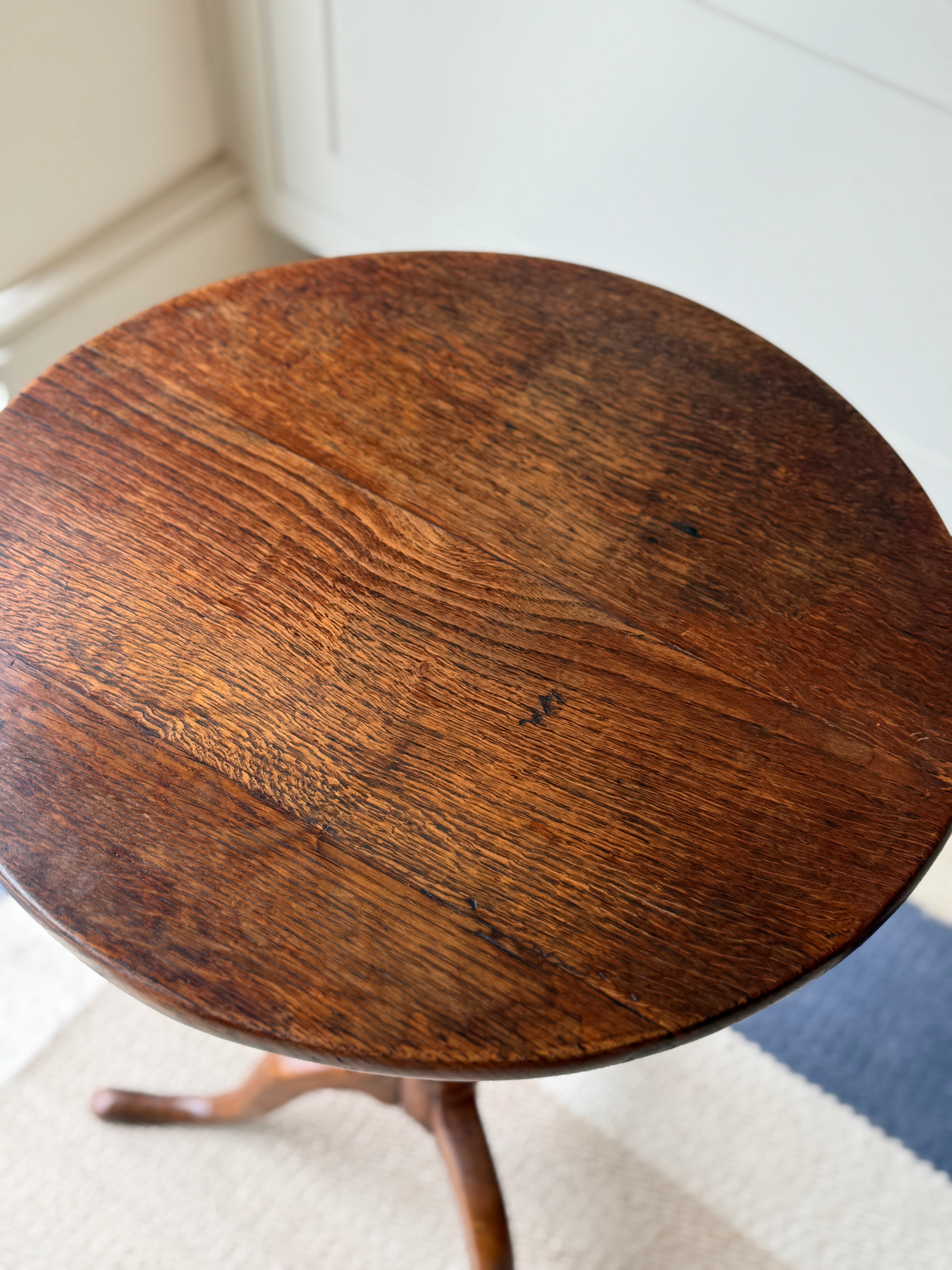 Oak 19th English Wine Tripod Table