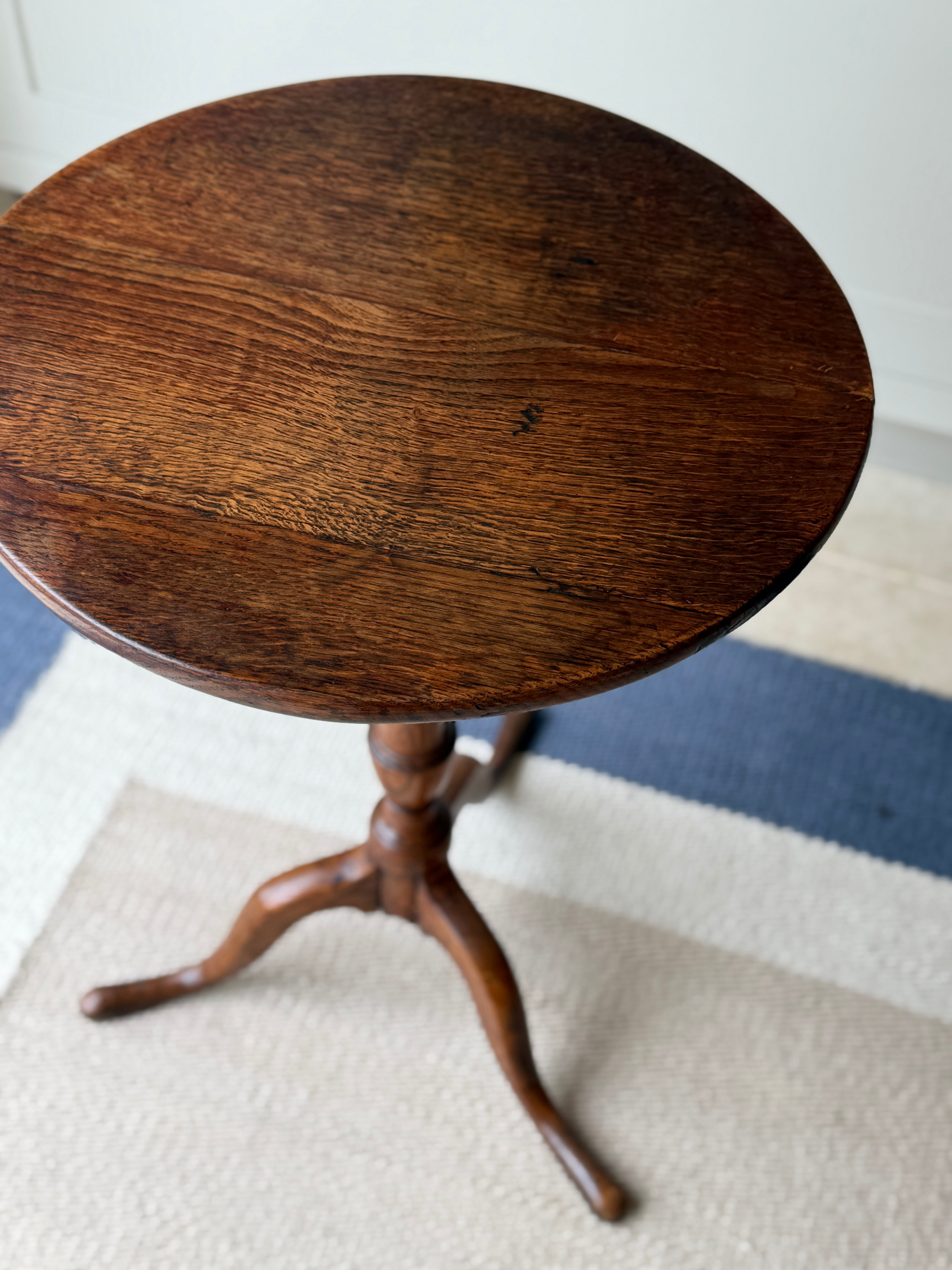 Oak 19th English Wine Tripod Table