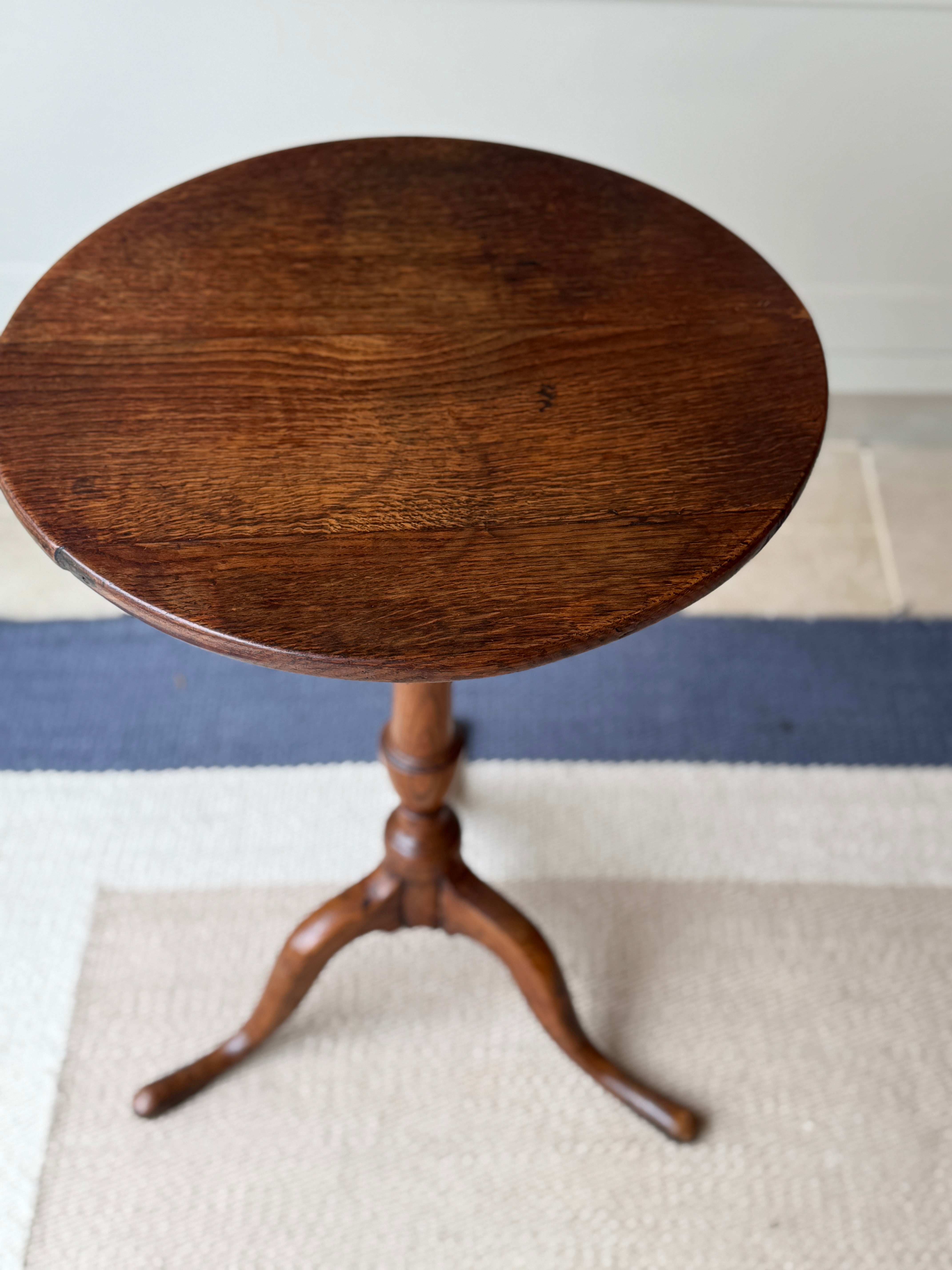 Oak 19th English Wine Tripod Table
