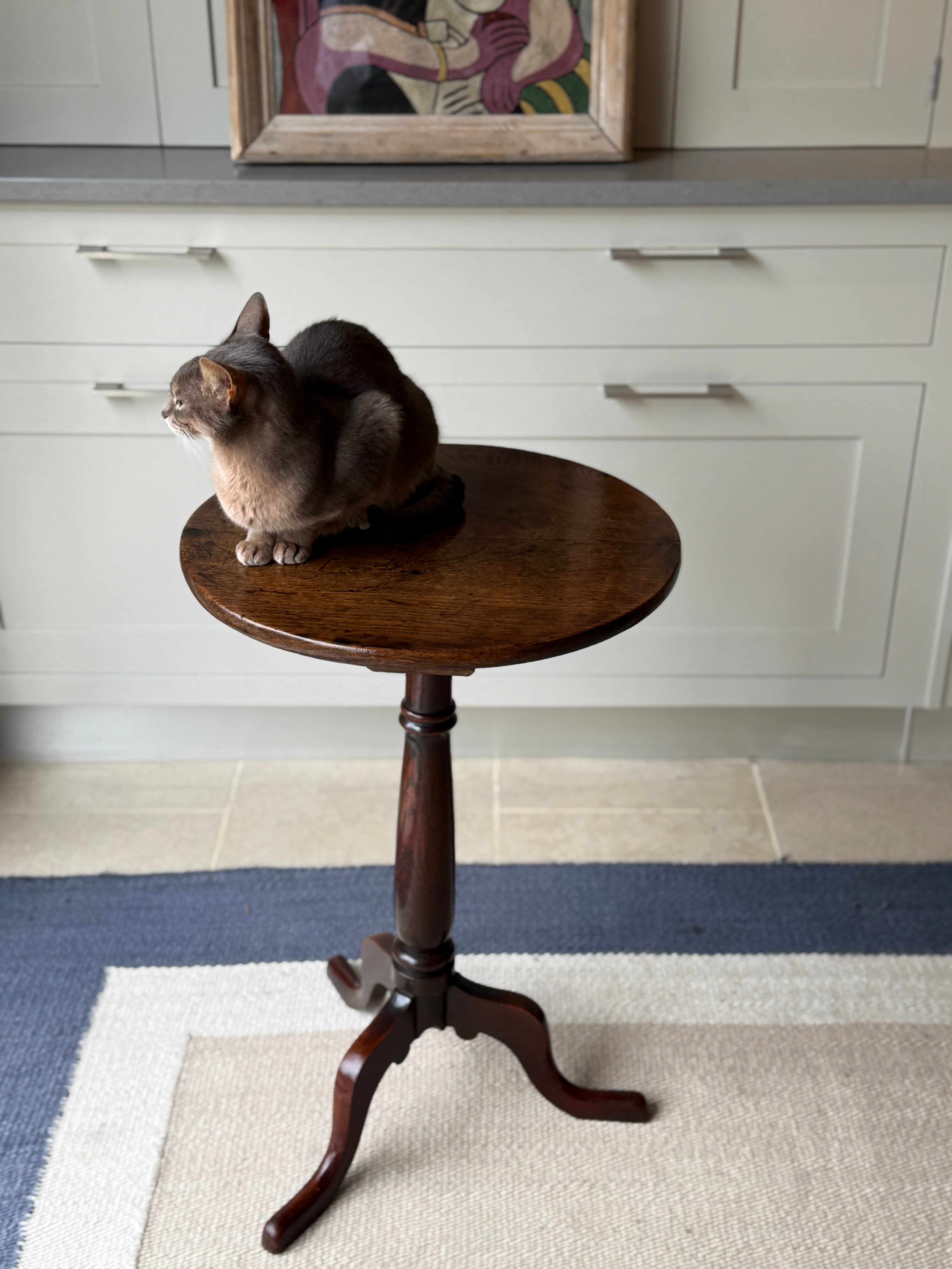 Dark Oak Tripod Table