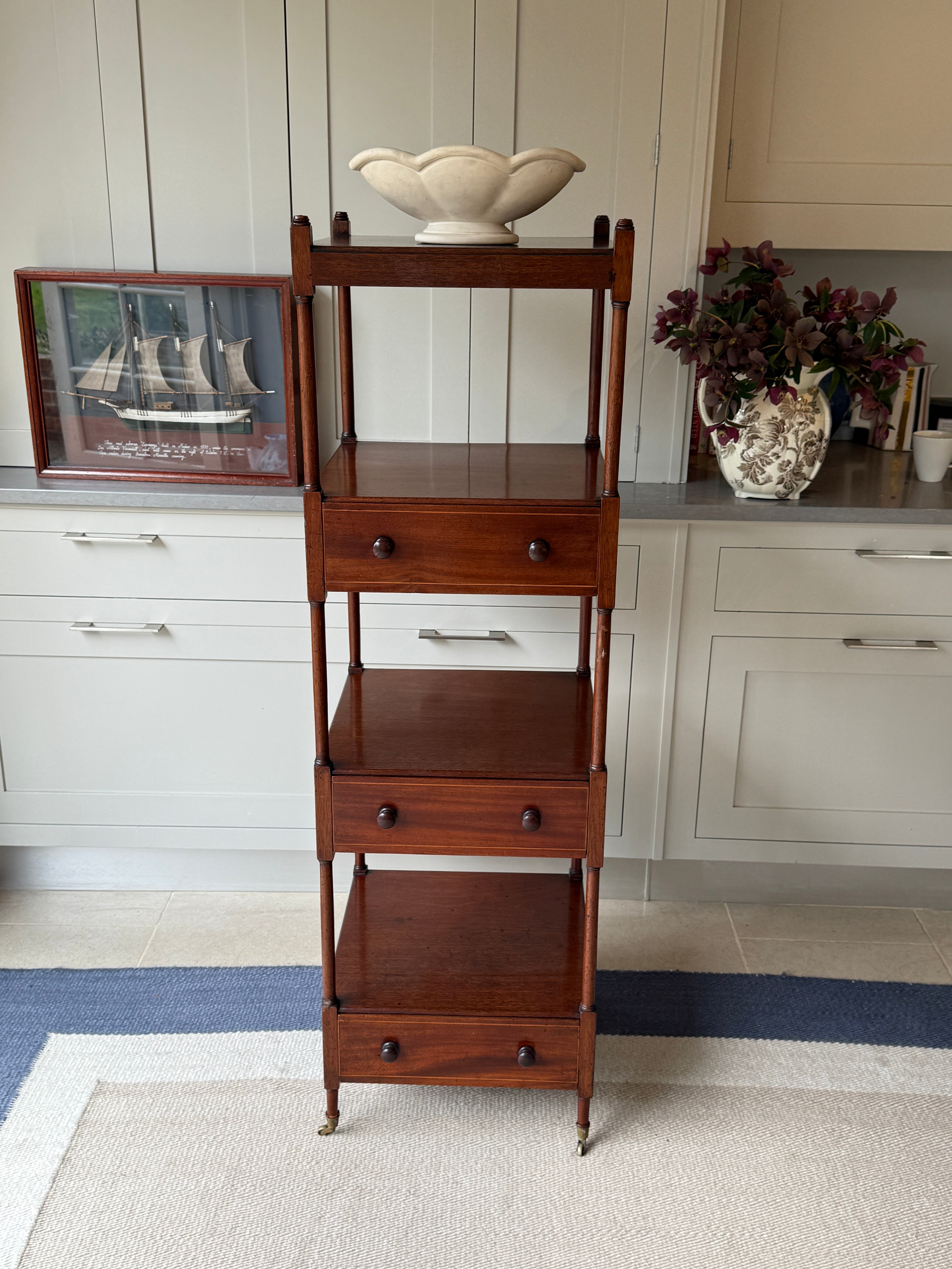 4 Tier Regency Mahogany Whatnot