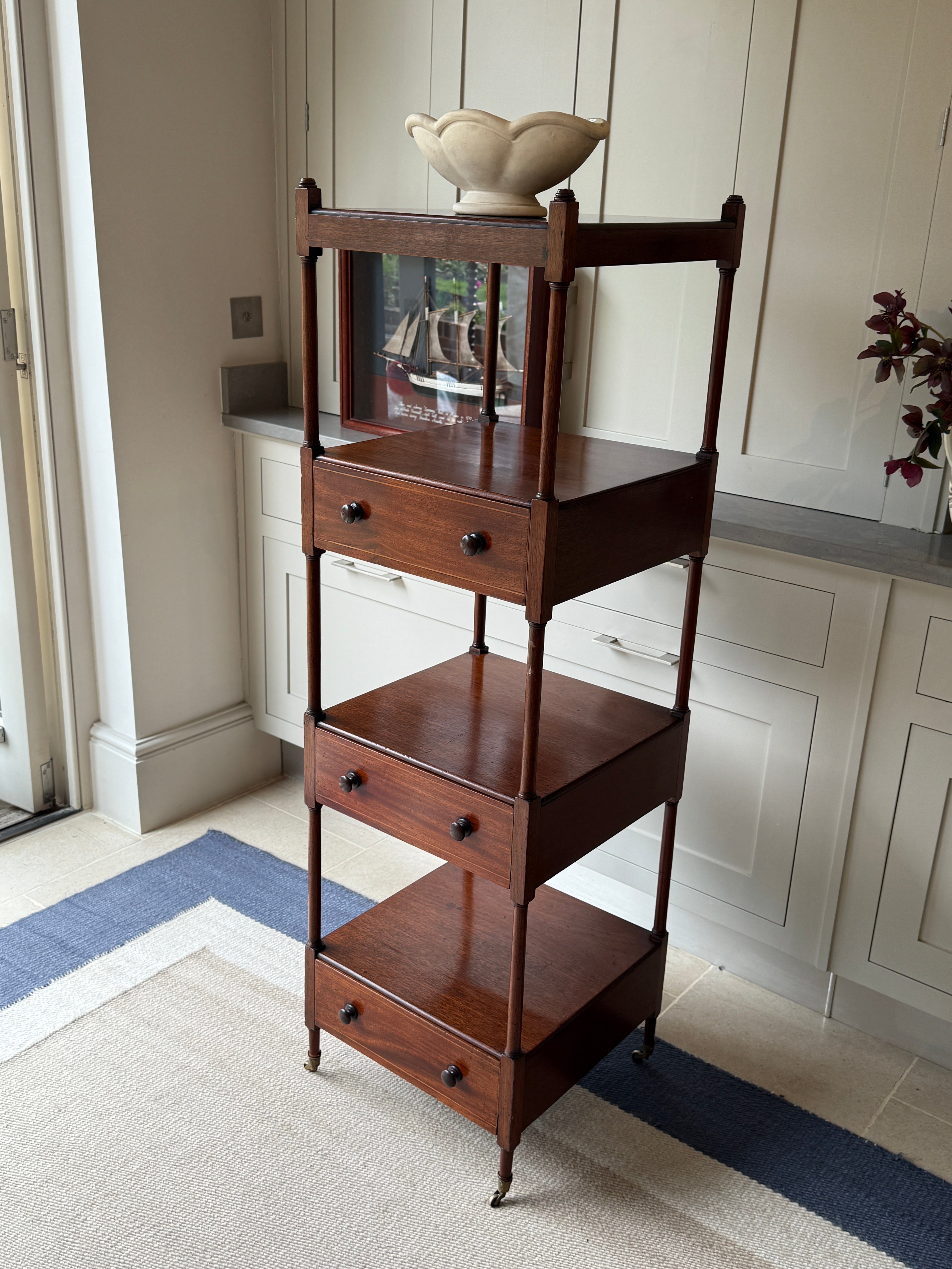 4 Tier Regency Mahogany Whatnot