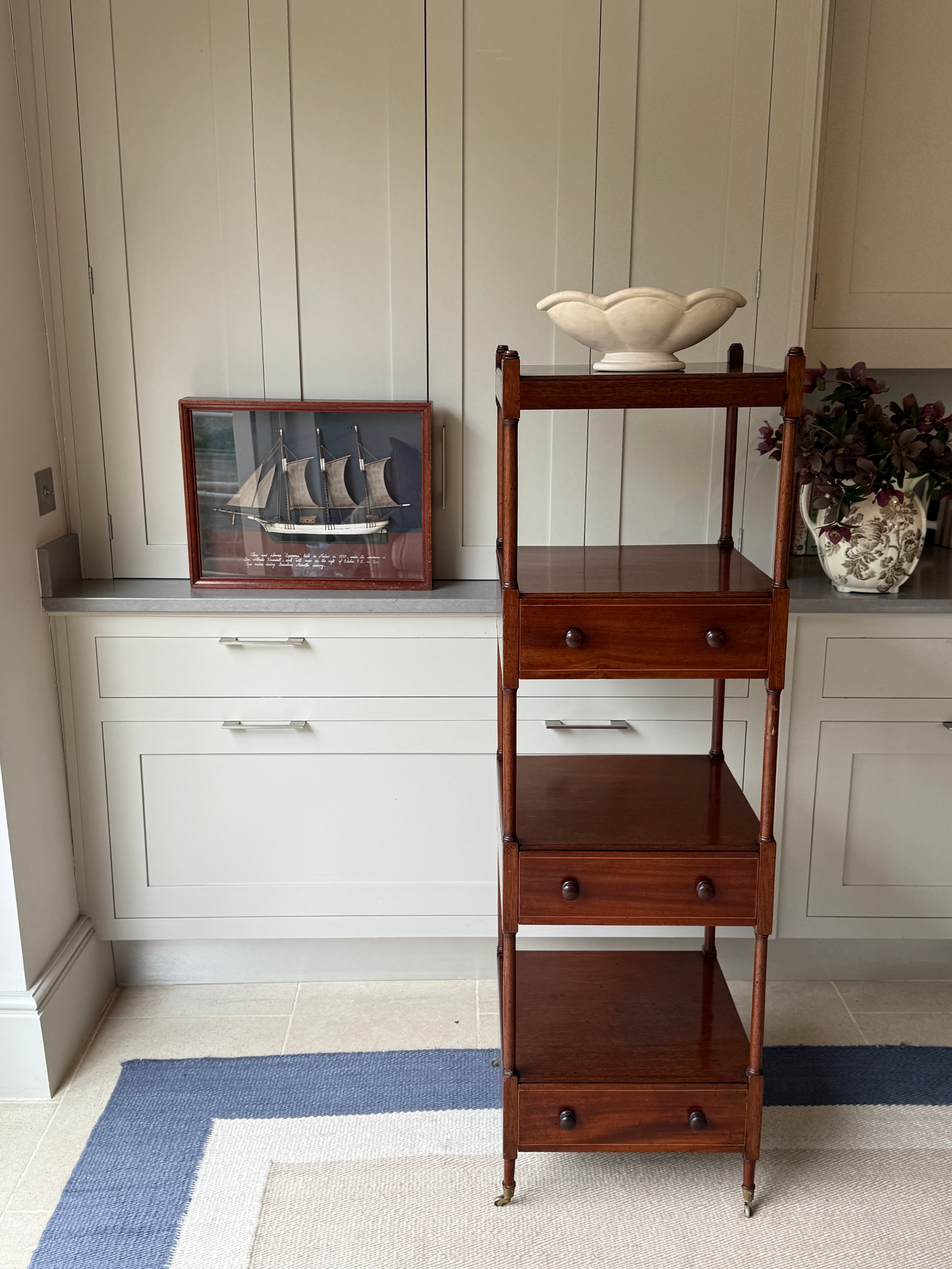 4 Tier Regency Mahogany Whatnot