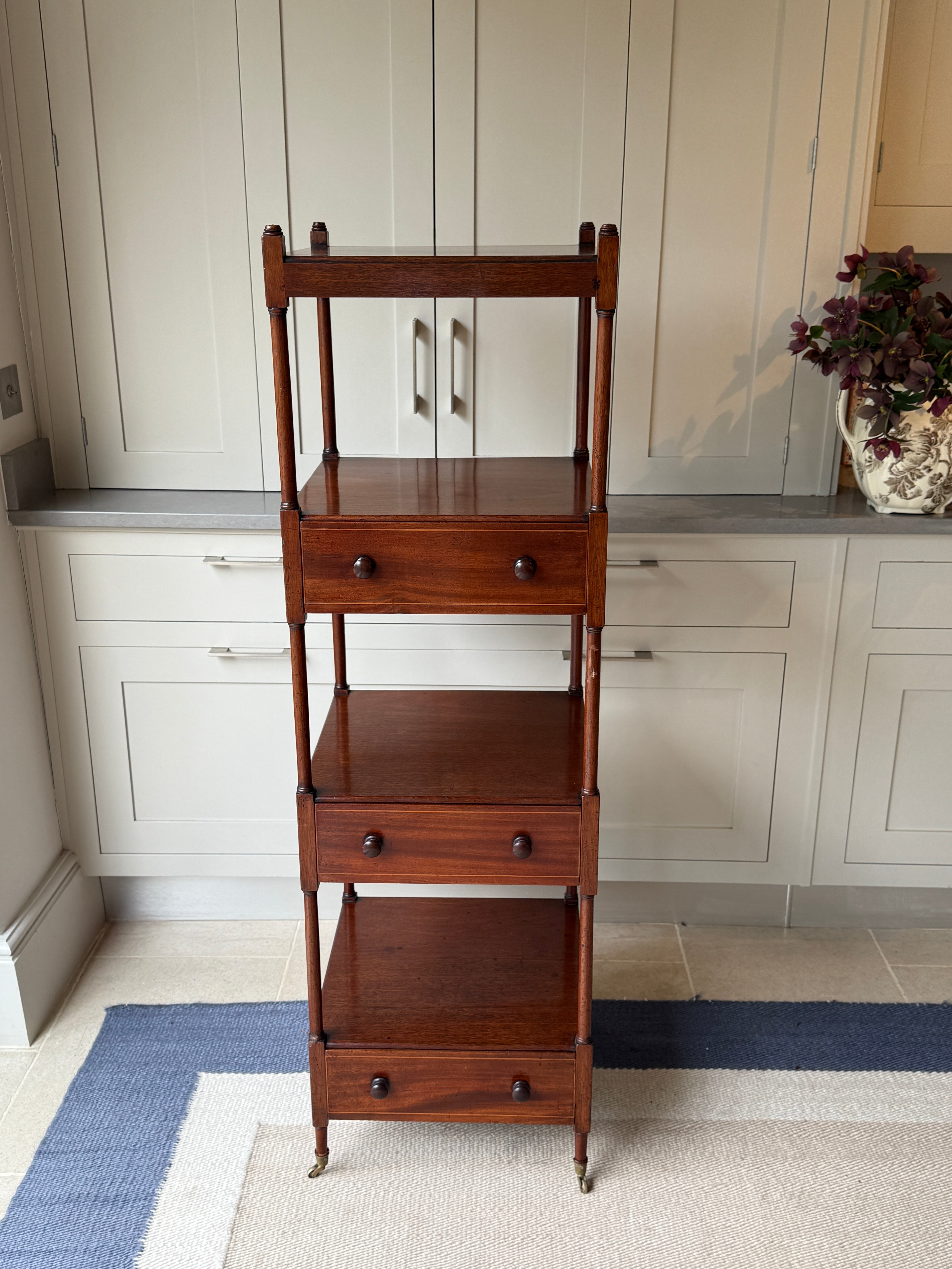 4 Tier Regency Mahogany Whatnot