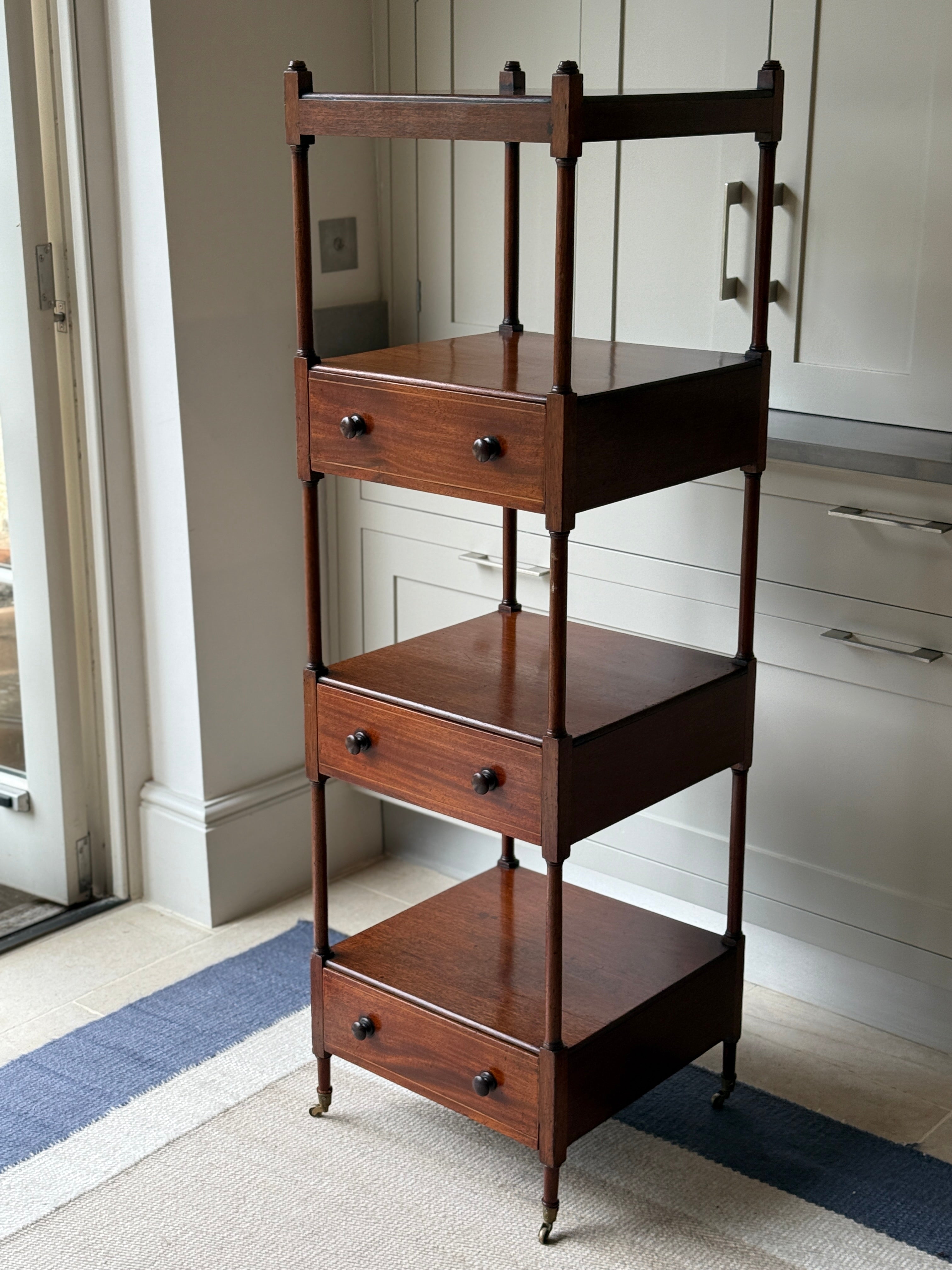 4 Tier Regency Mahogany Whatnot