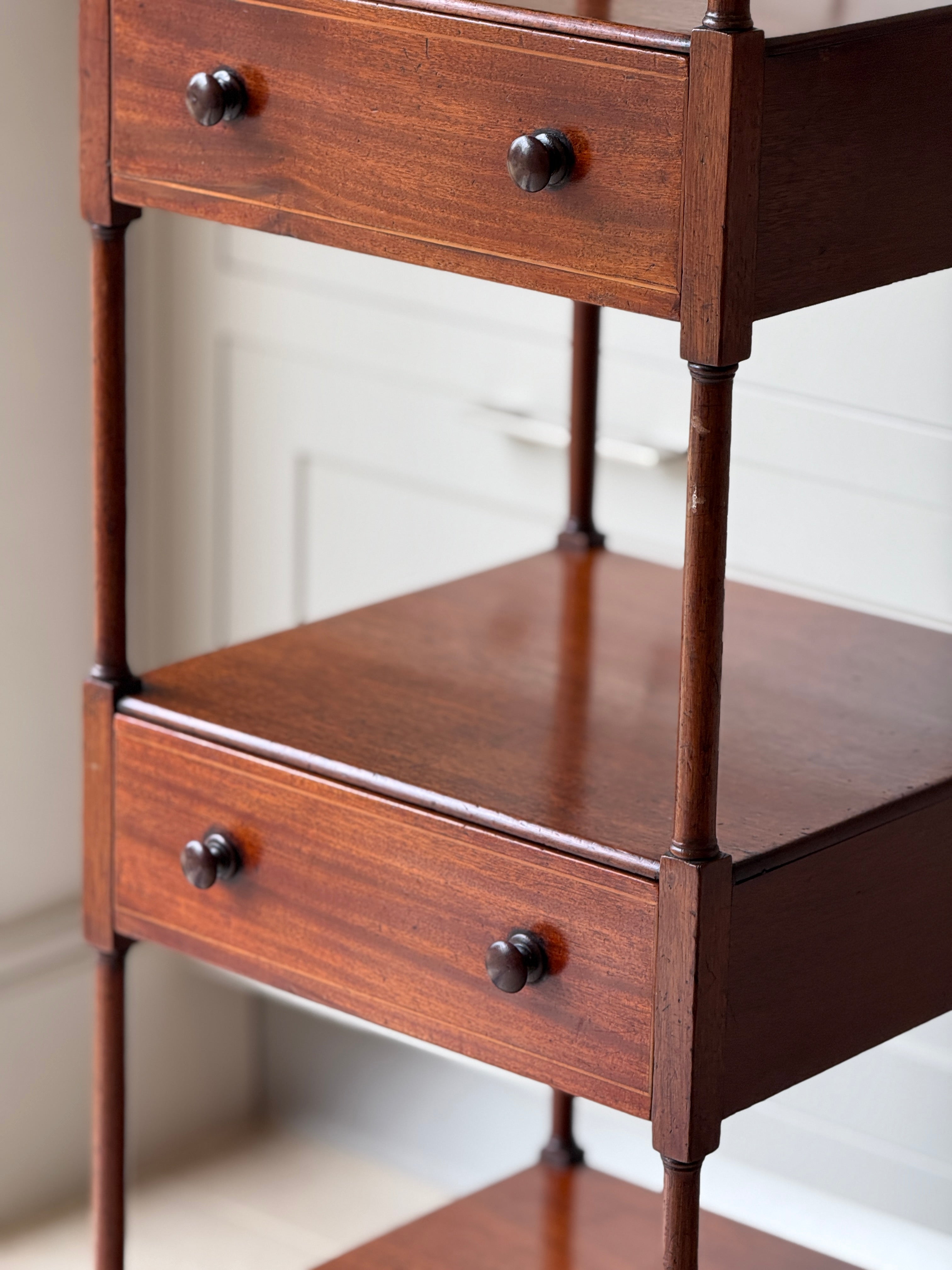 4 Tier Regency Mahogany Whatnot