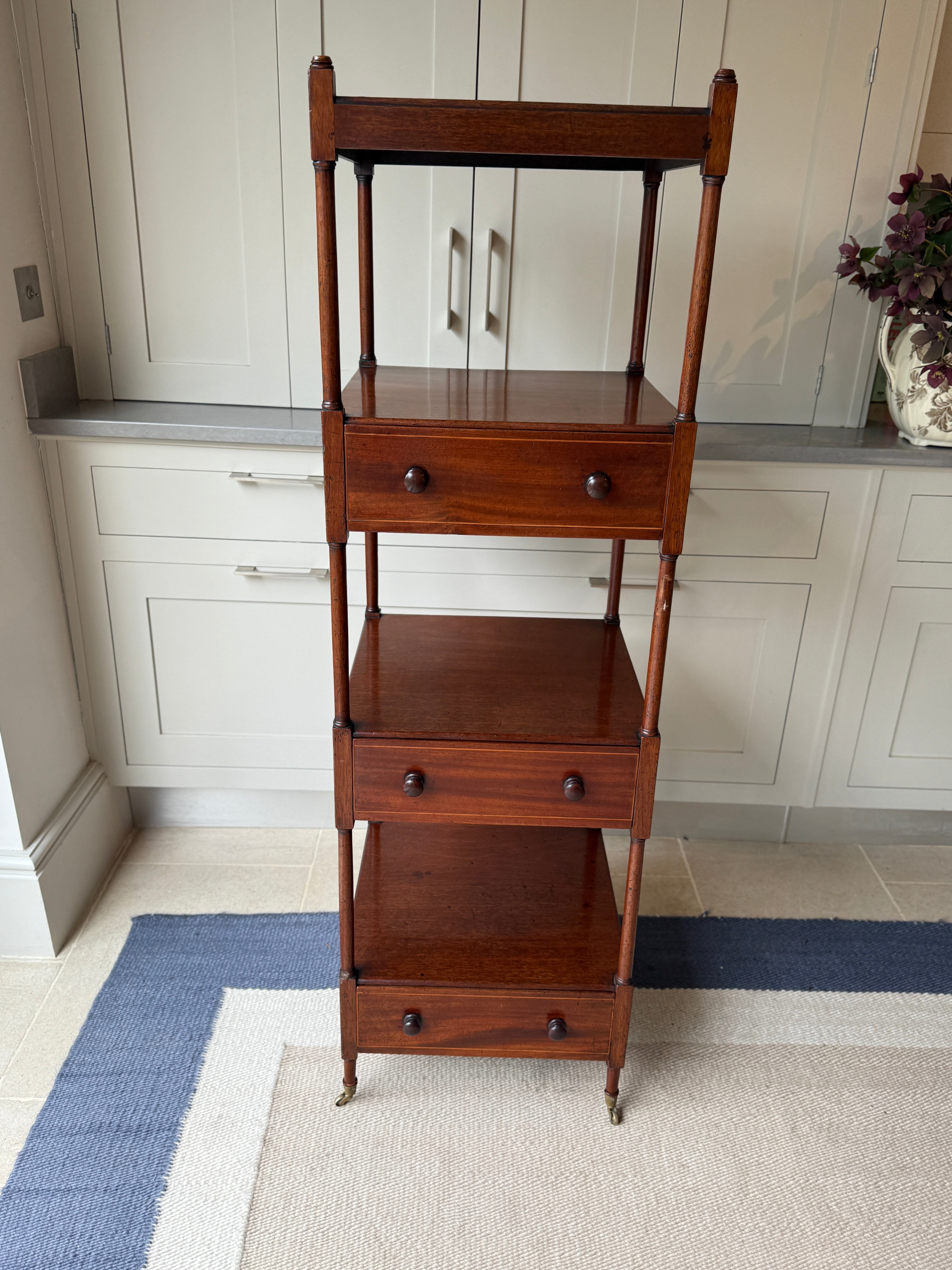4 Tier Regency Mahogany Whatnot