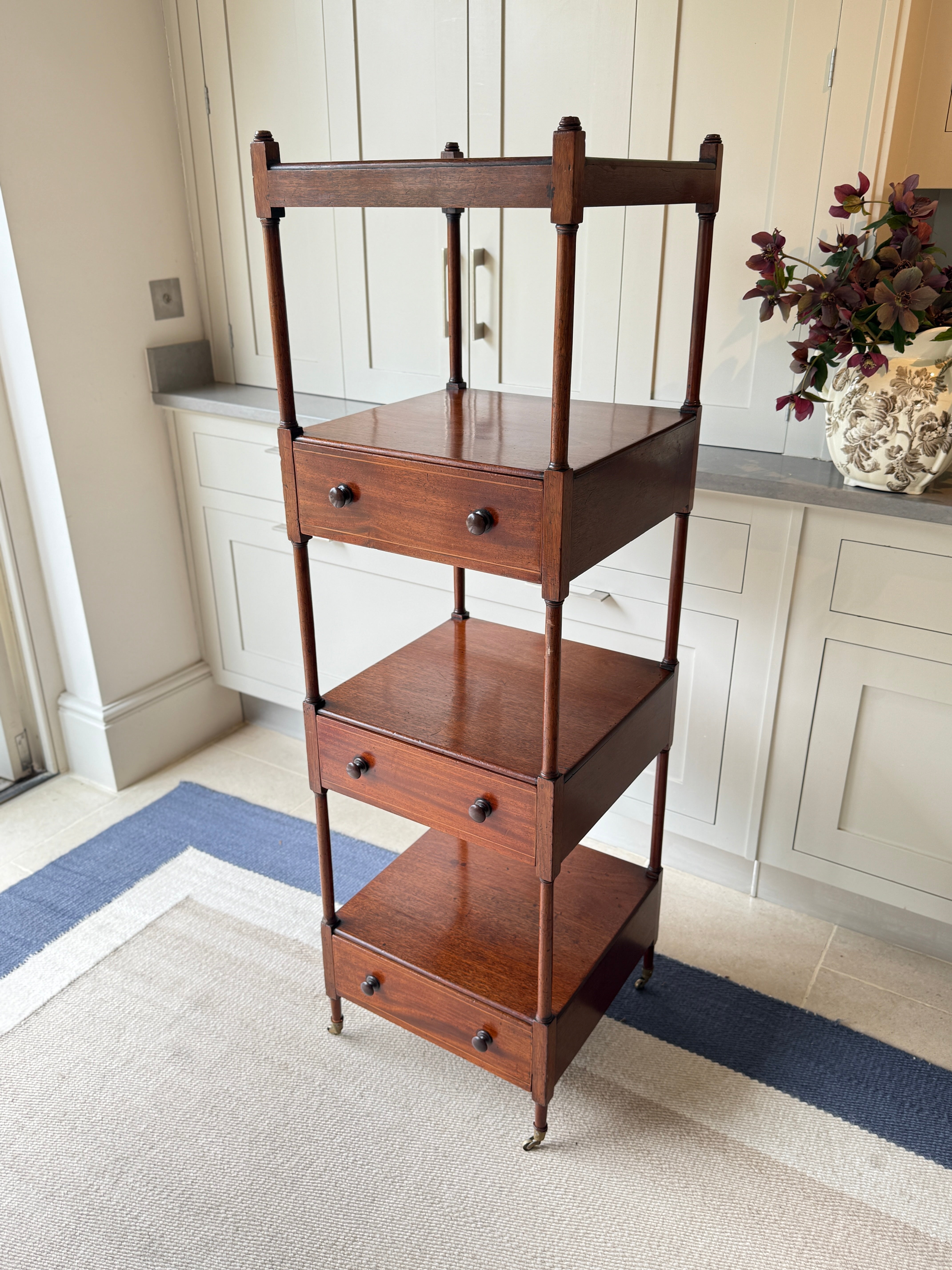 4 Tier Regency Mahogany Whatnot