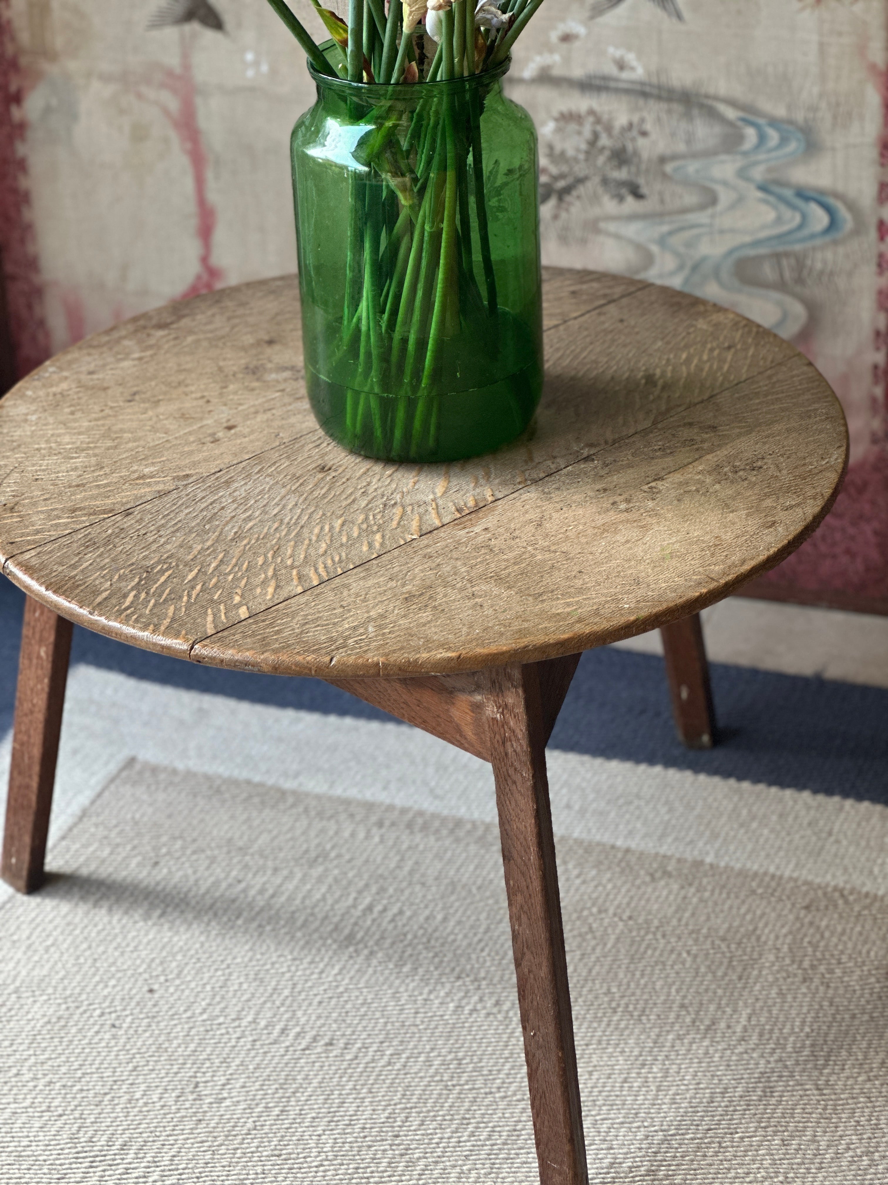 Faded Oak Cricket Table