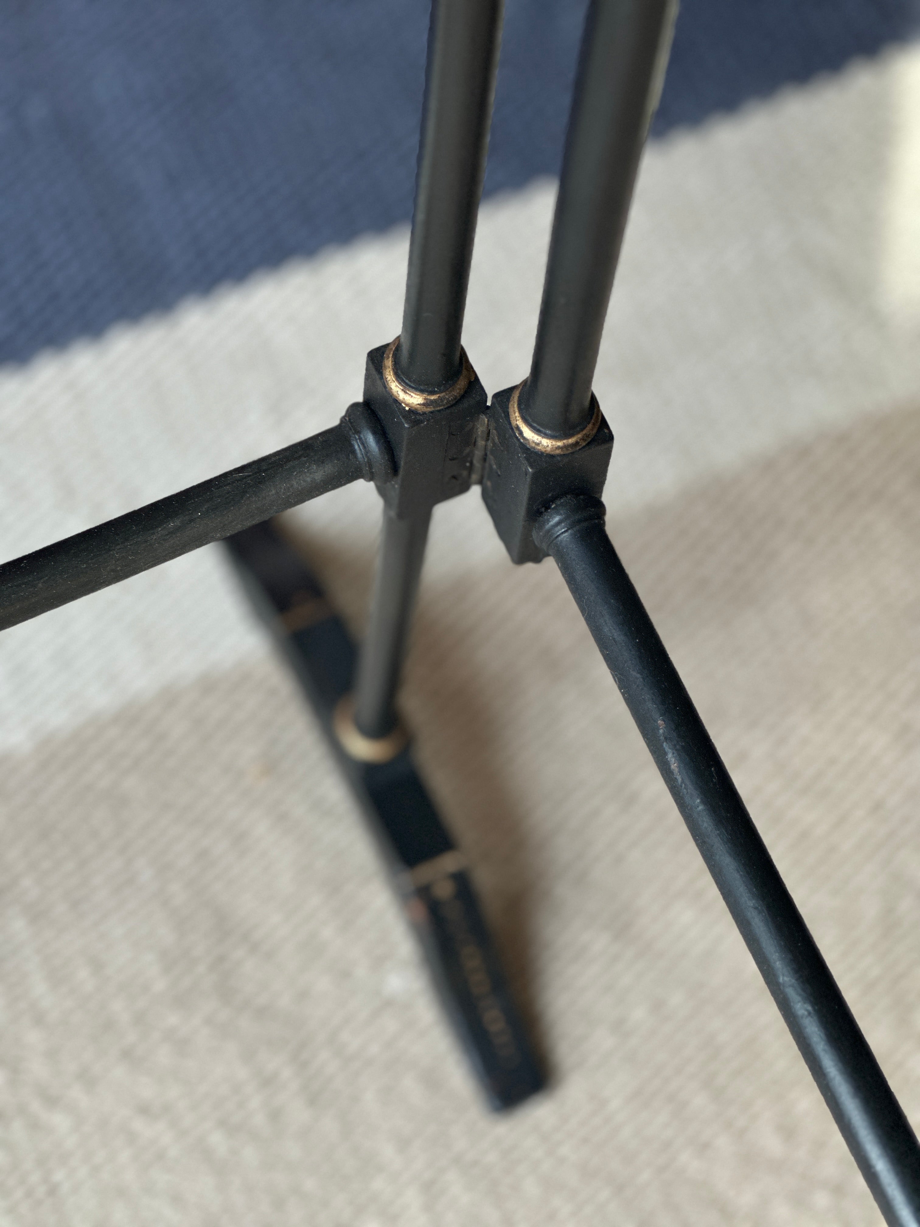 Regency Ebonised Towel Rail with Gilt Paintwork