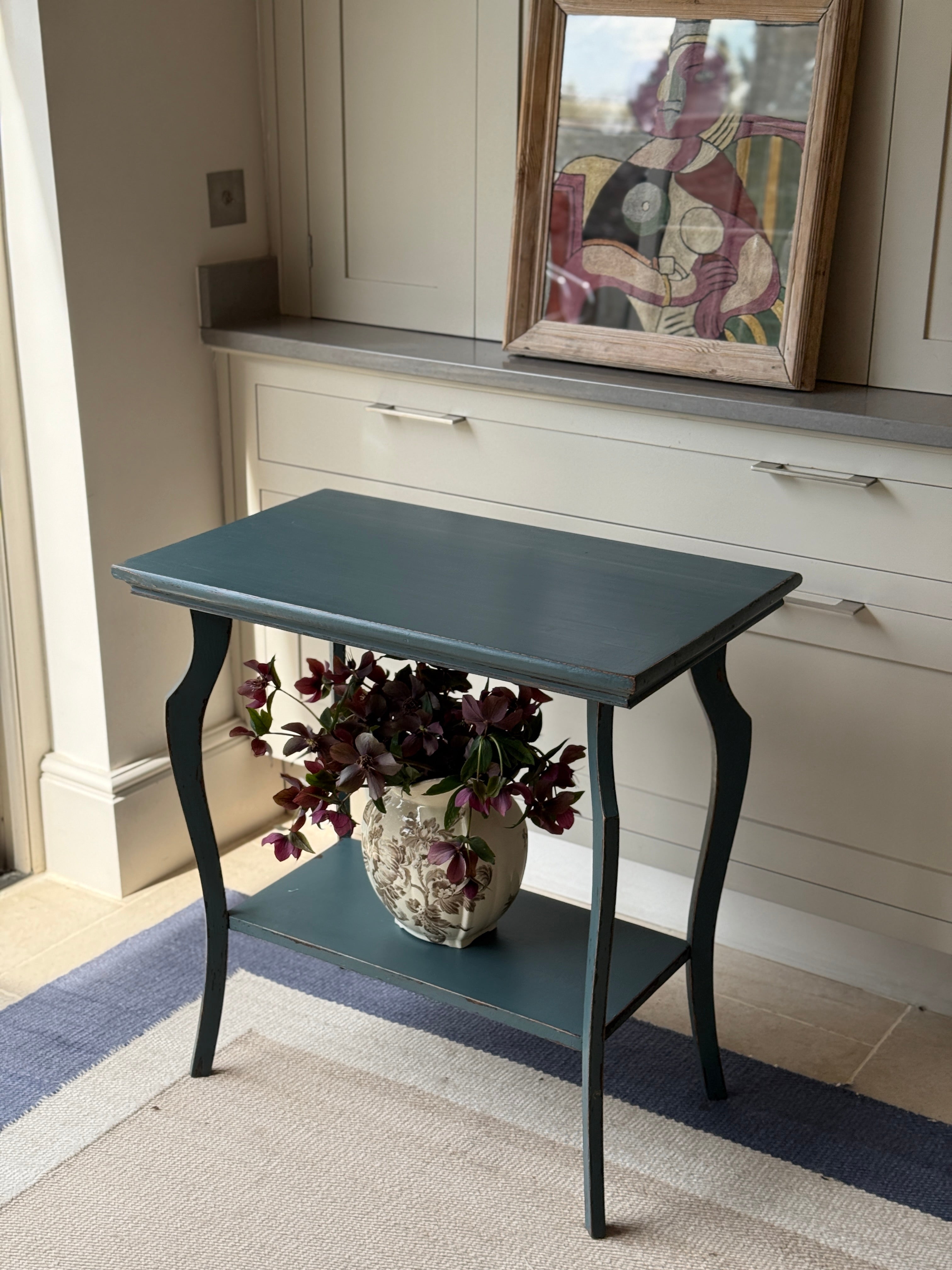 French Blue Painted Table
