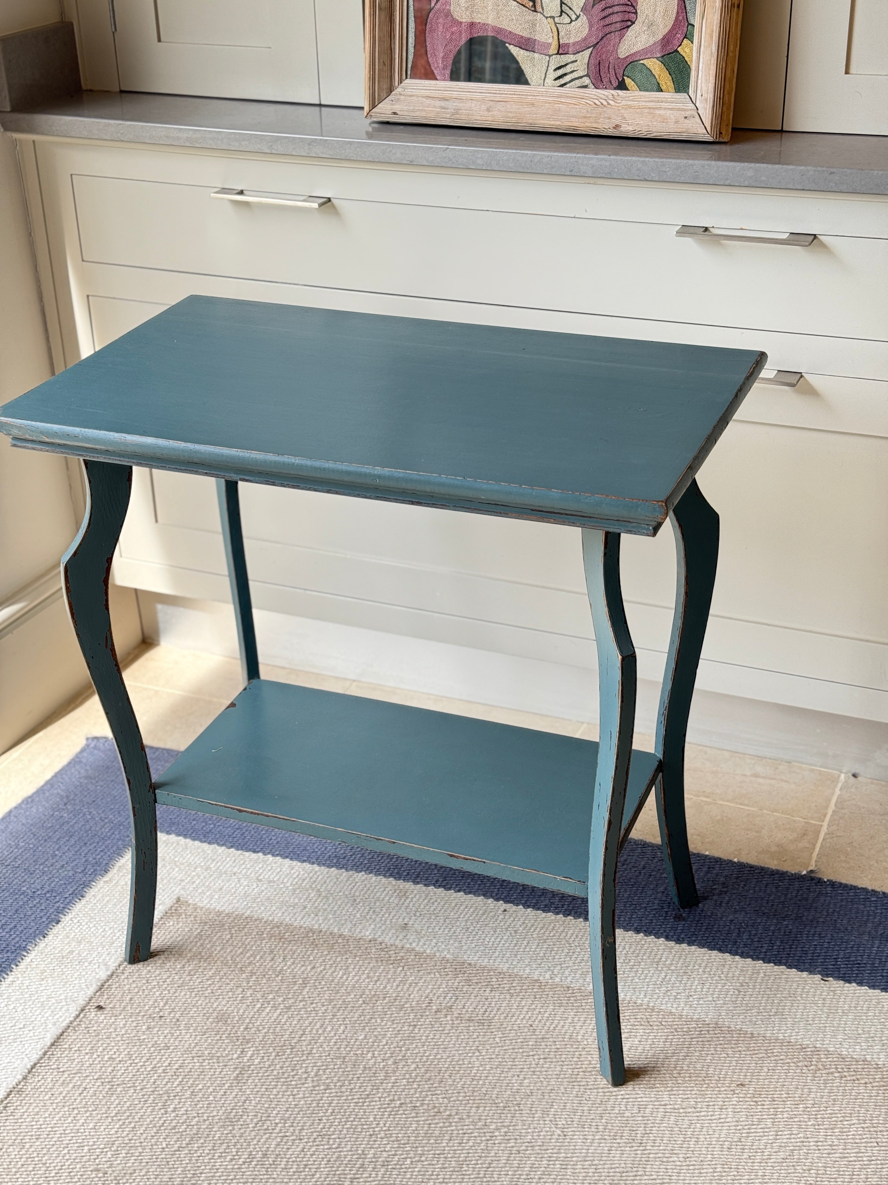French Blue Painted Table