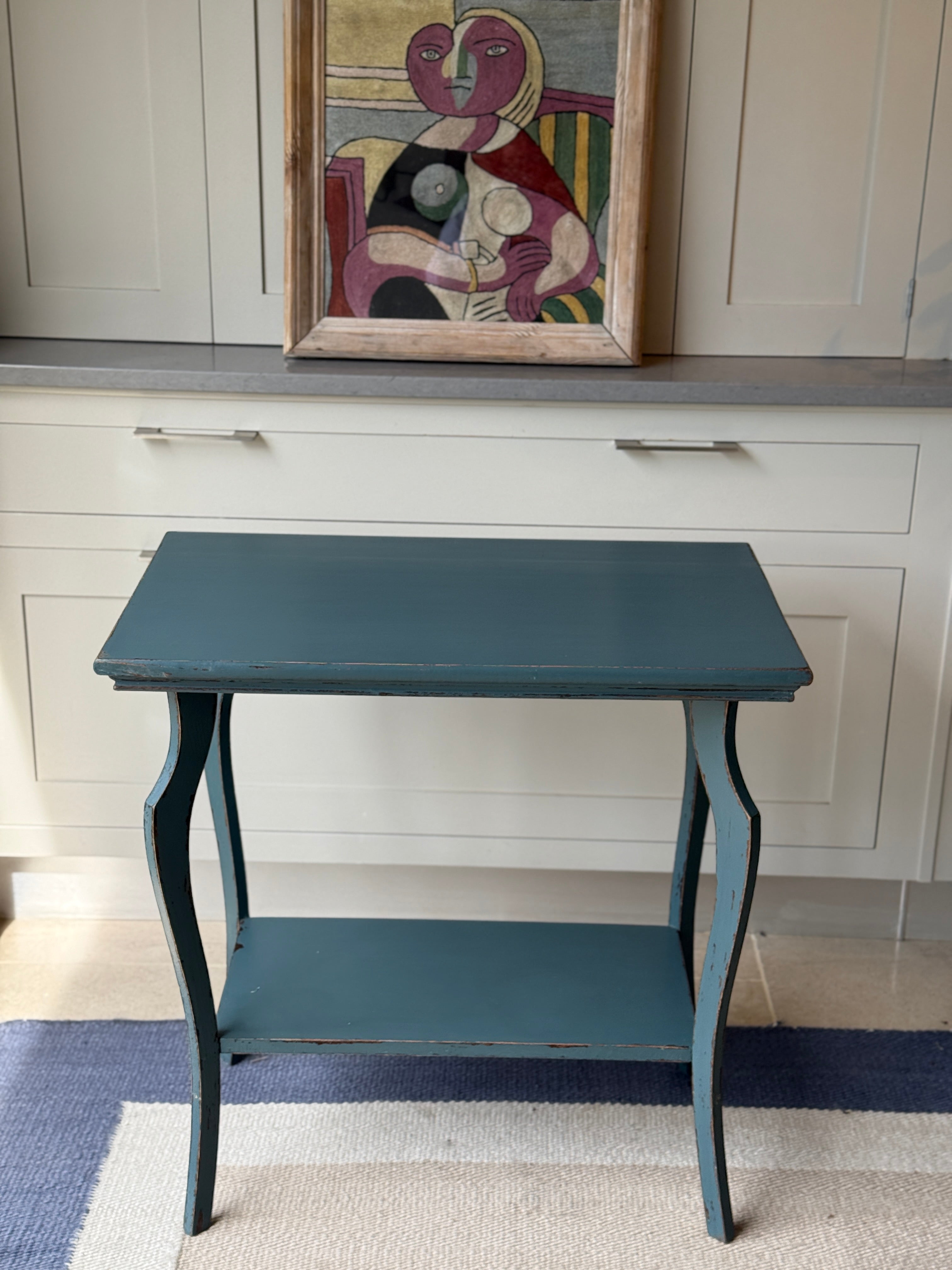 French Blue Painted Table