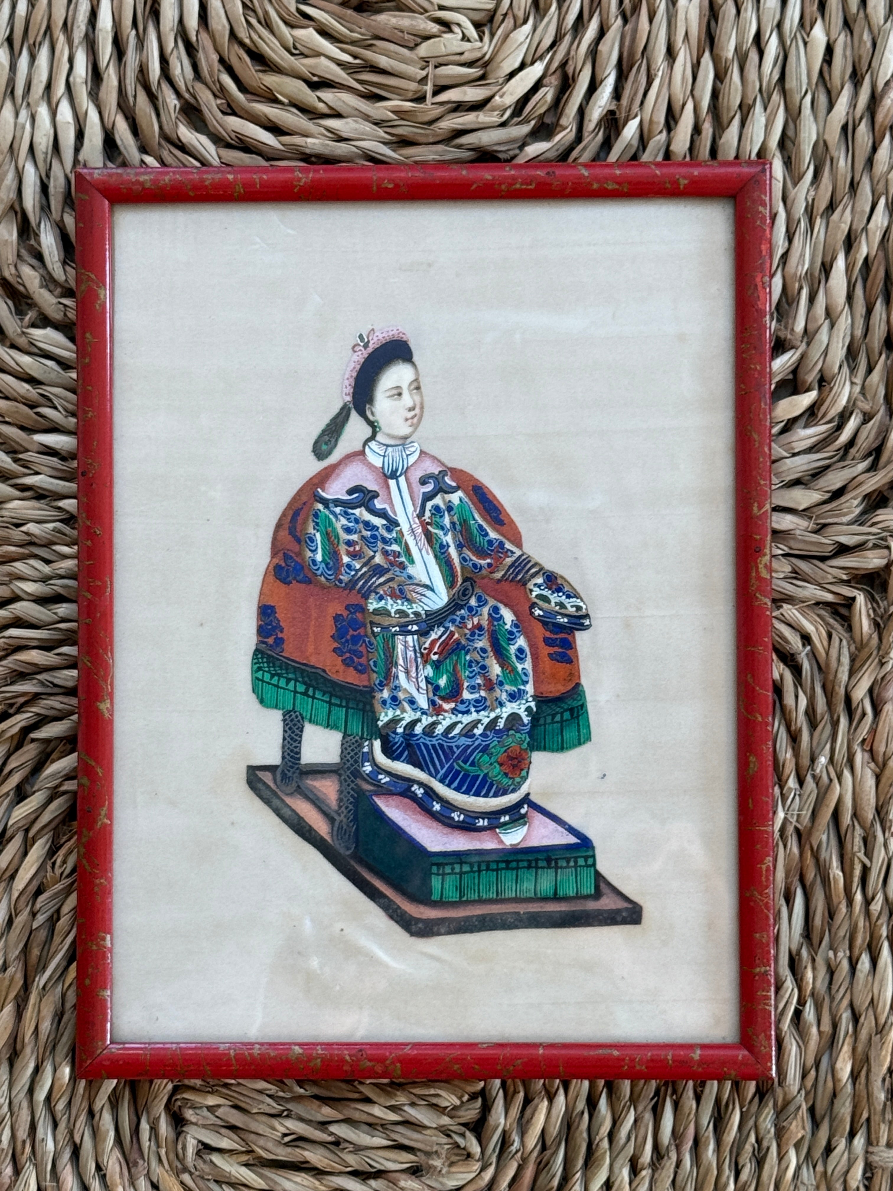 Pair of Chinese Rice Paper Paintings