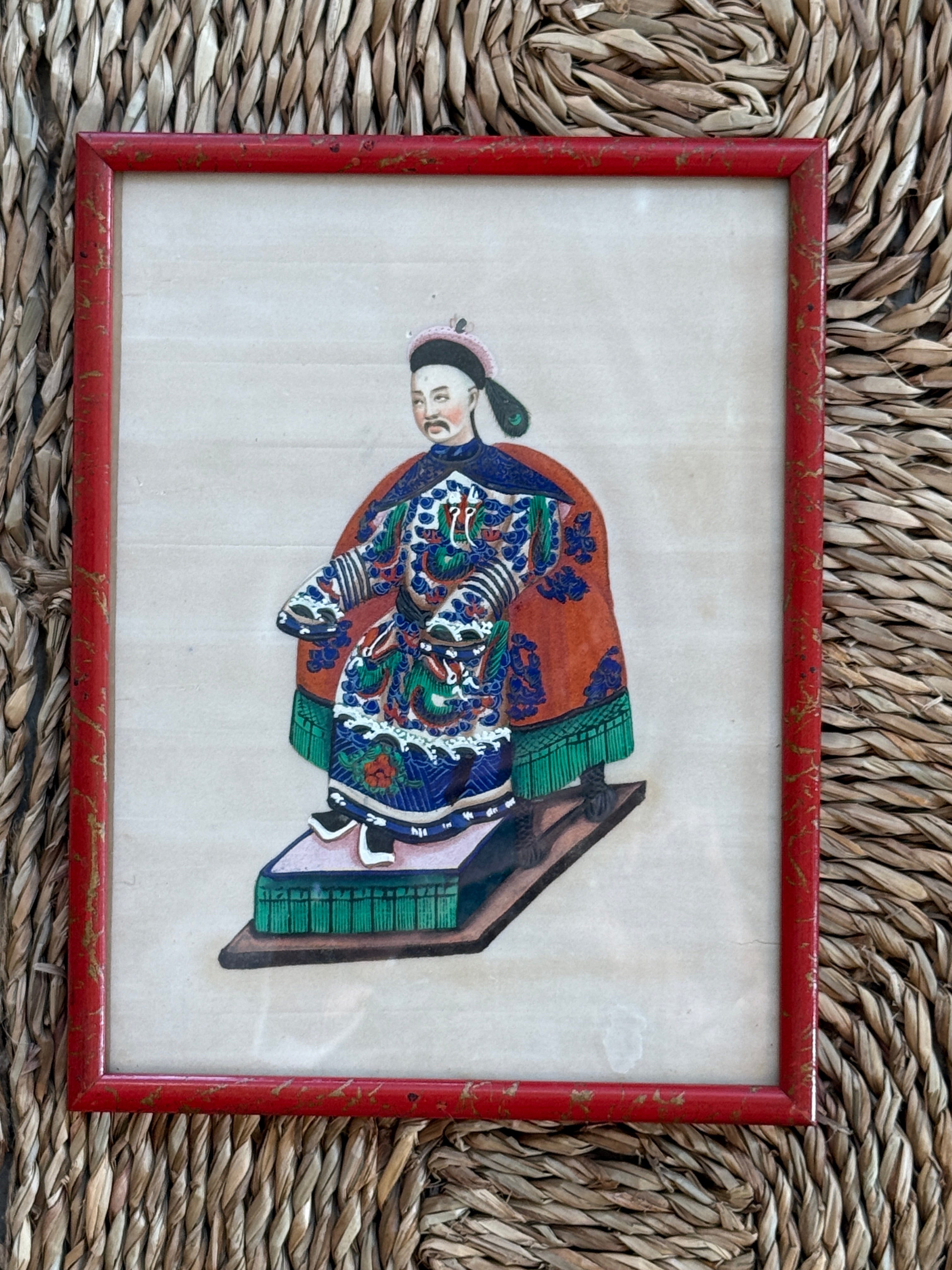 Pair of Chinese Rice Paper Paintings