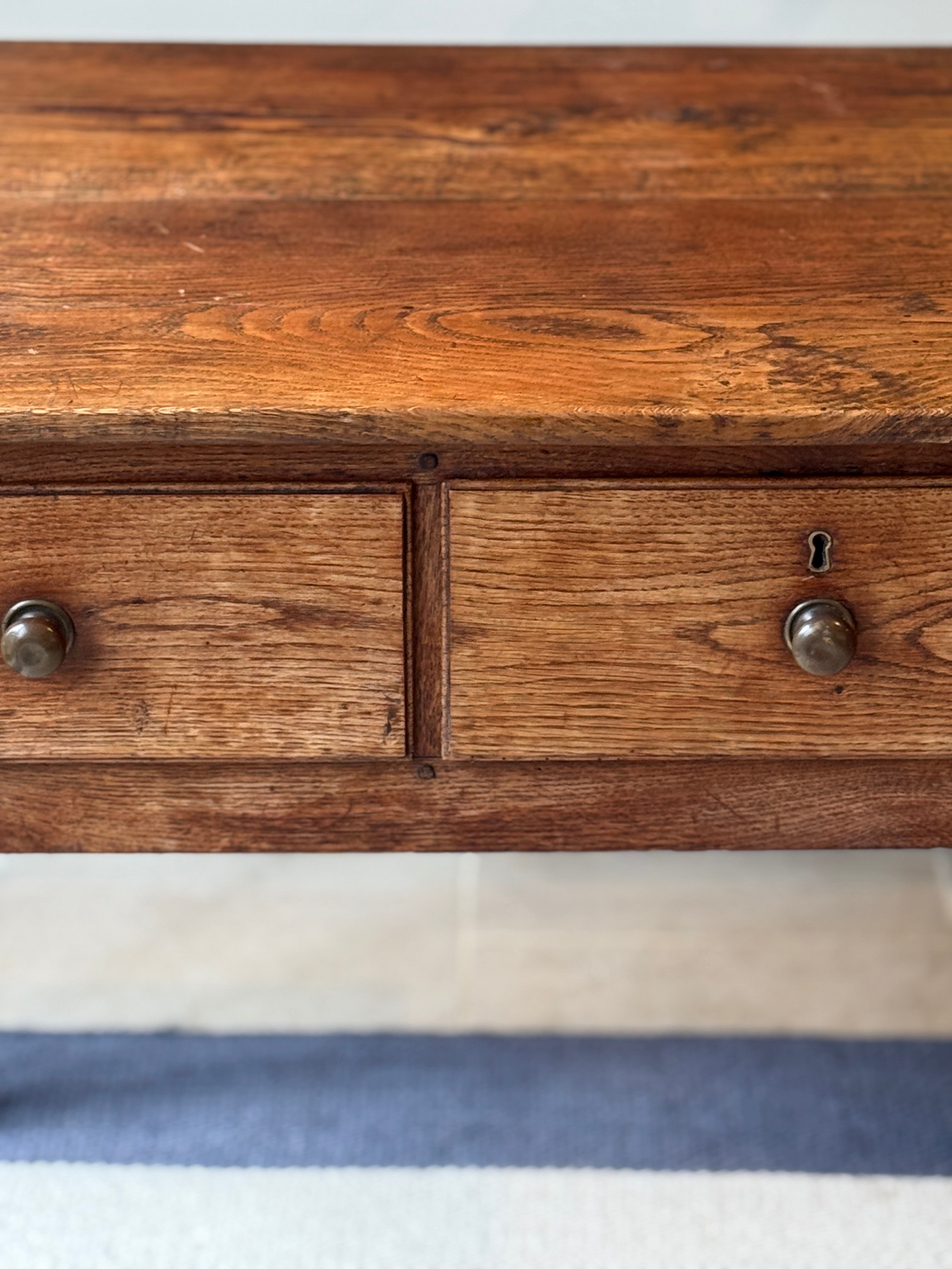 Large Early 19th Century Oak Side Table