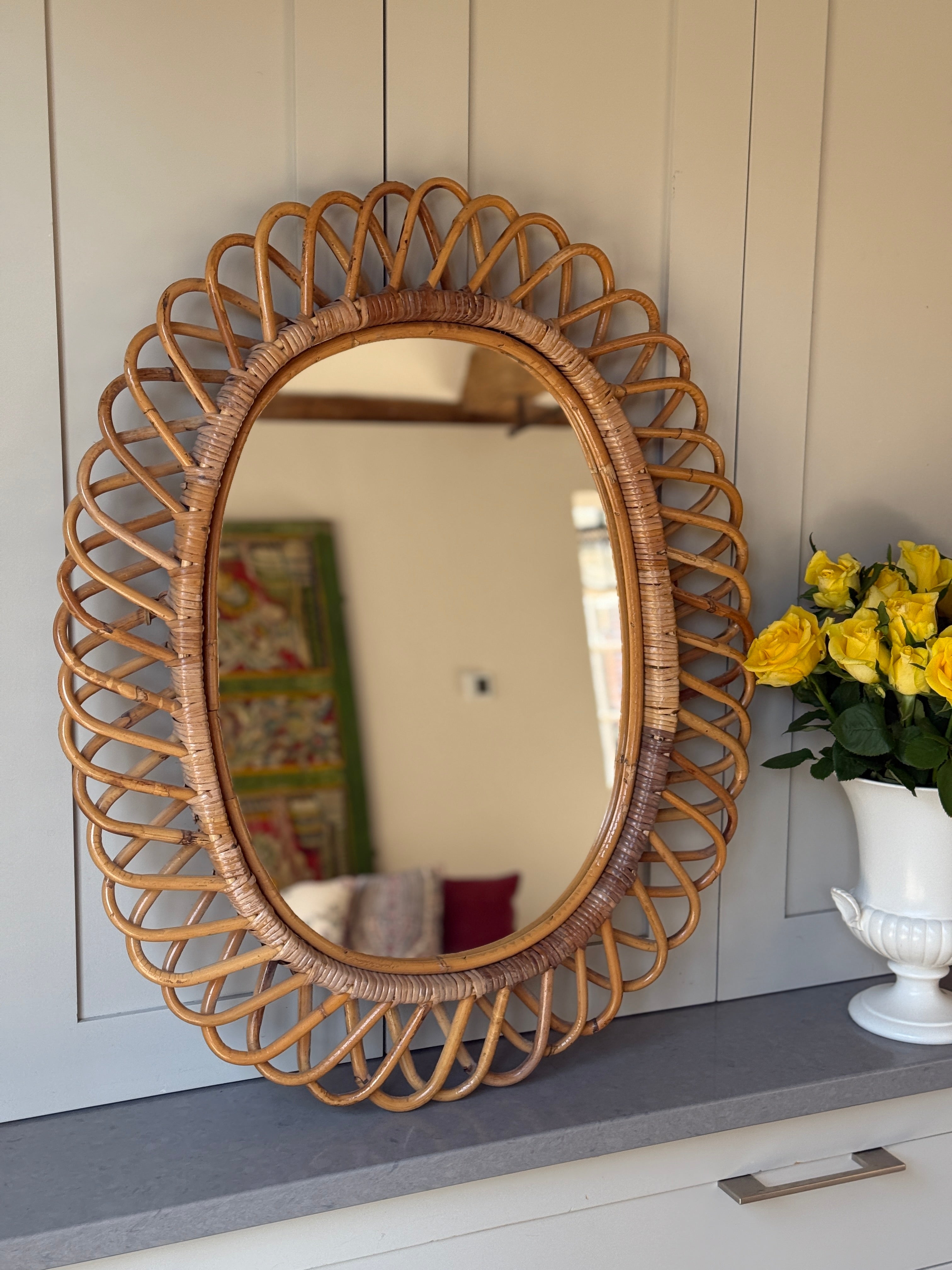 Large Albini Cane Mirror
