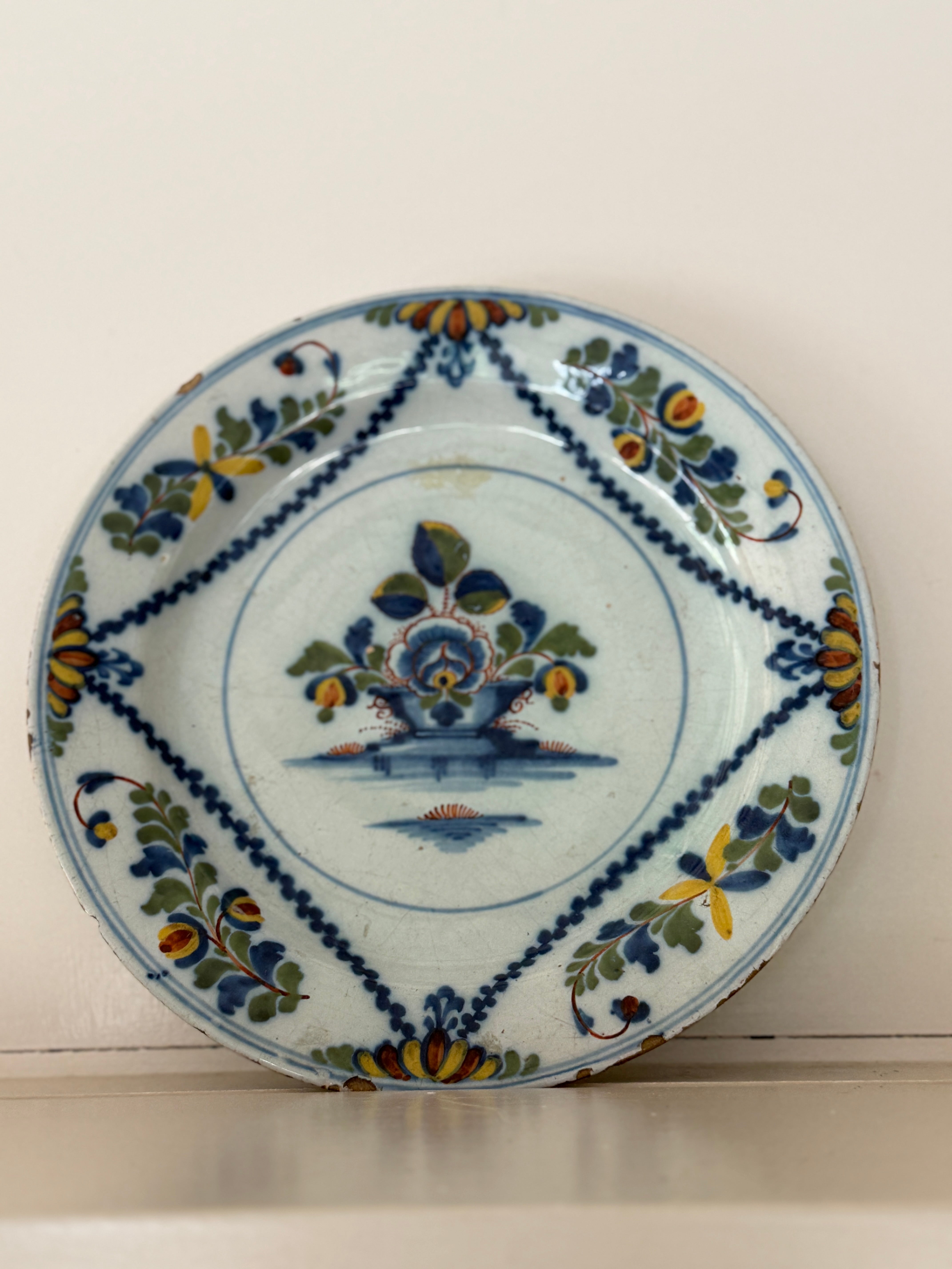 Decorative Antique Delft Plate