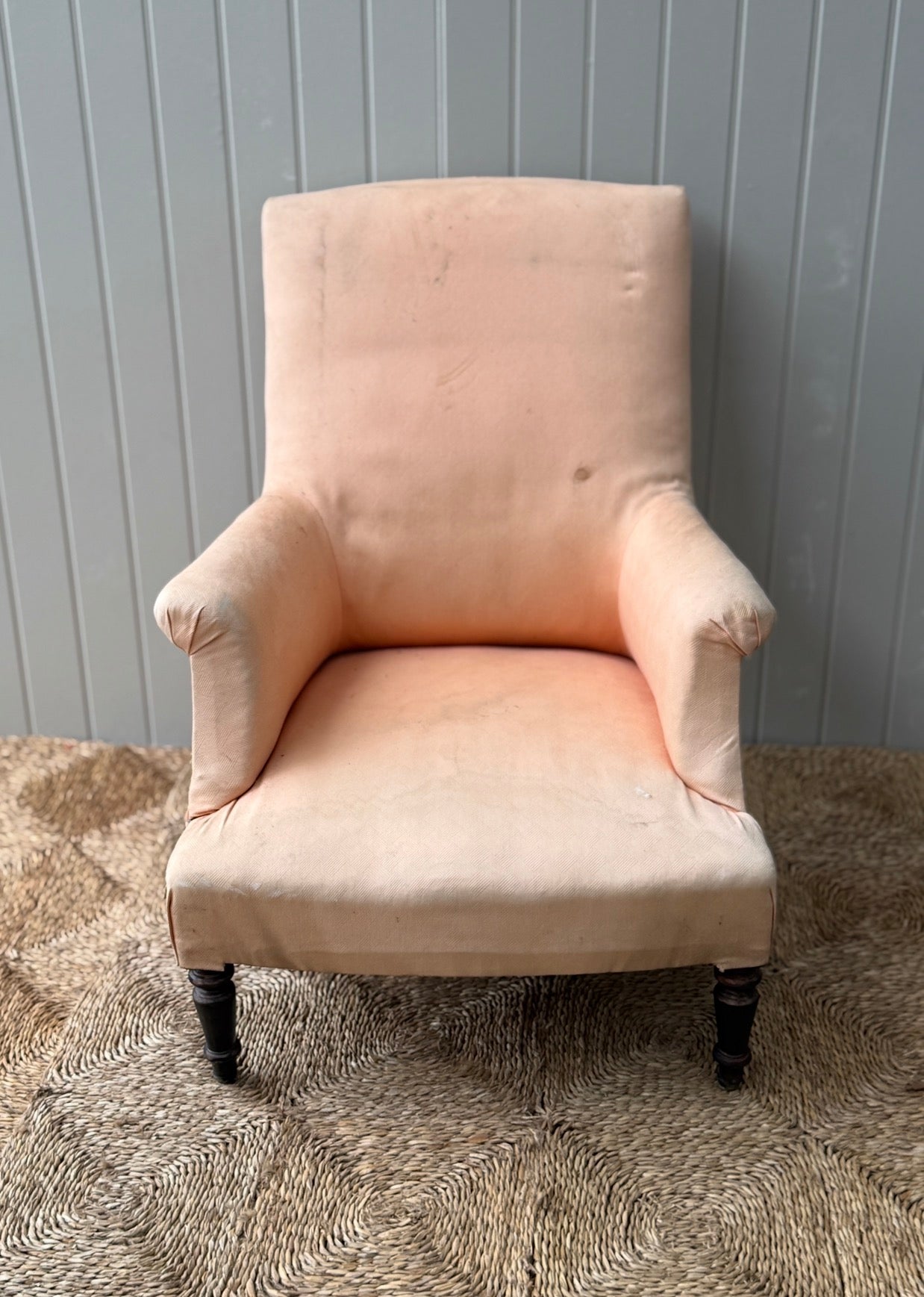 Single Pink Squareback Chair