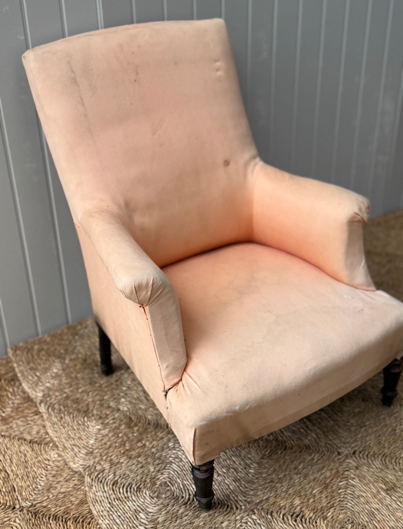 Single Pink Squareback Chair