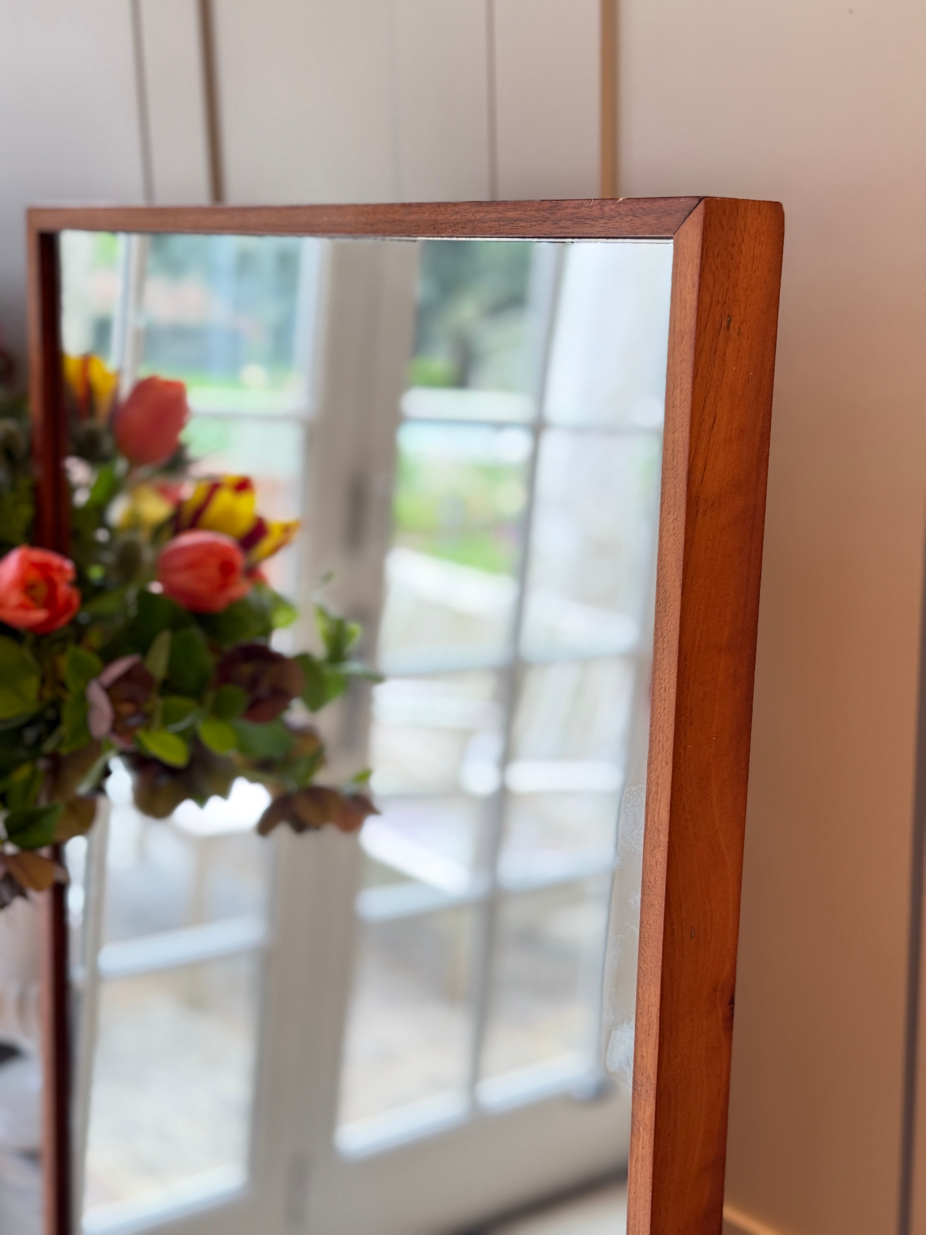 Pair of Mid Century Teak Mirrors