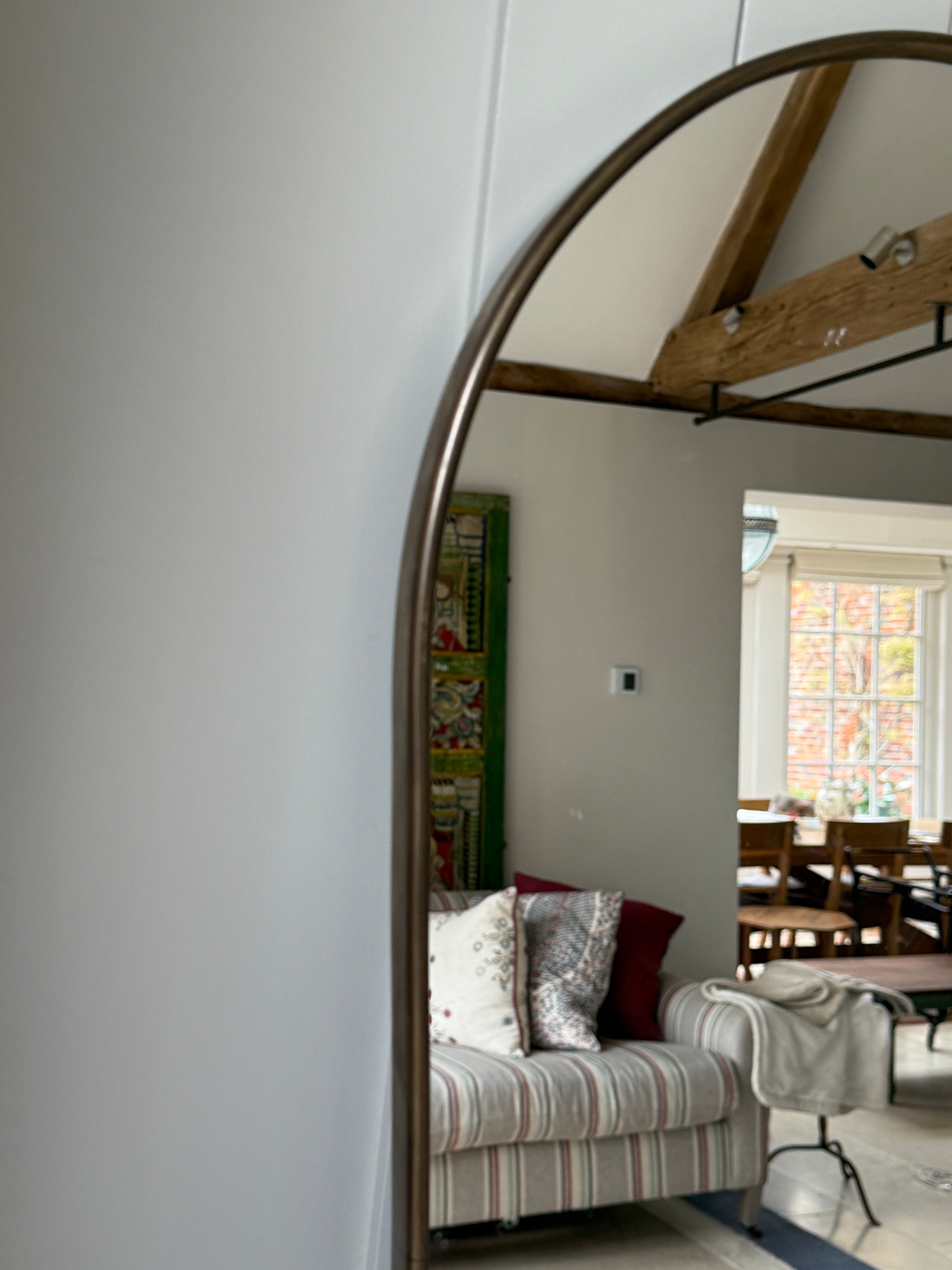 1950s Brass Italian Overmantel Shield Mirror