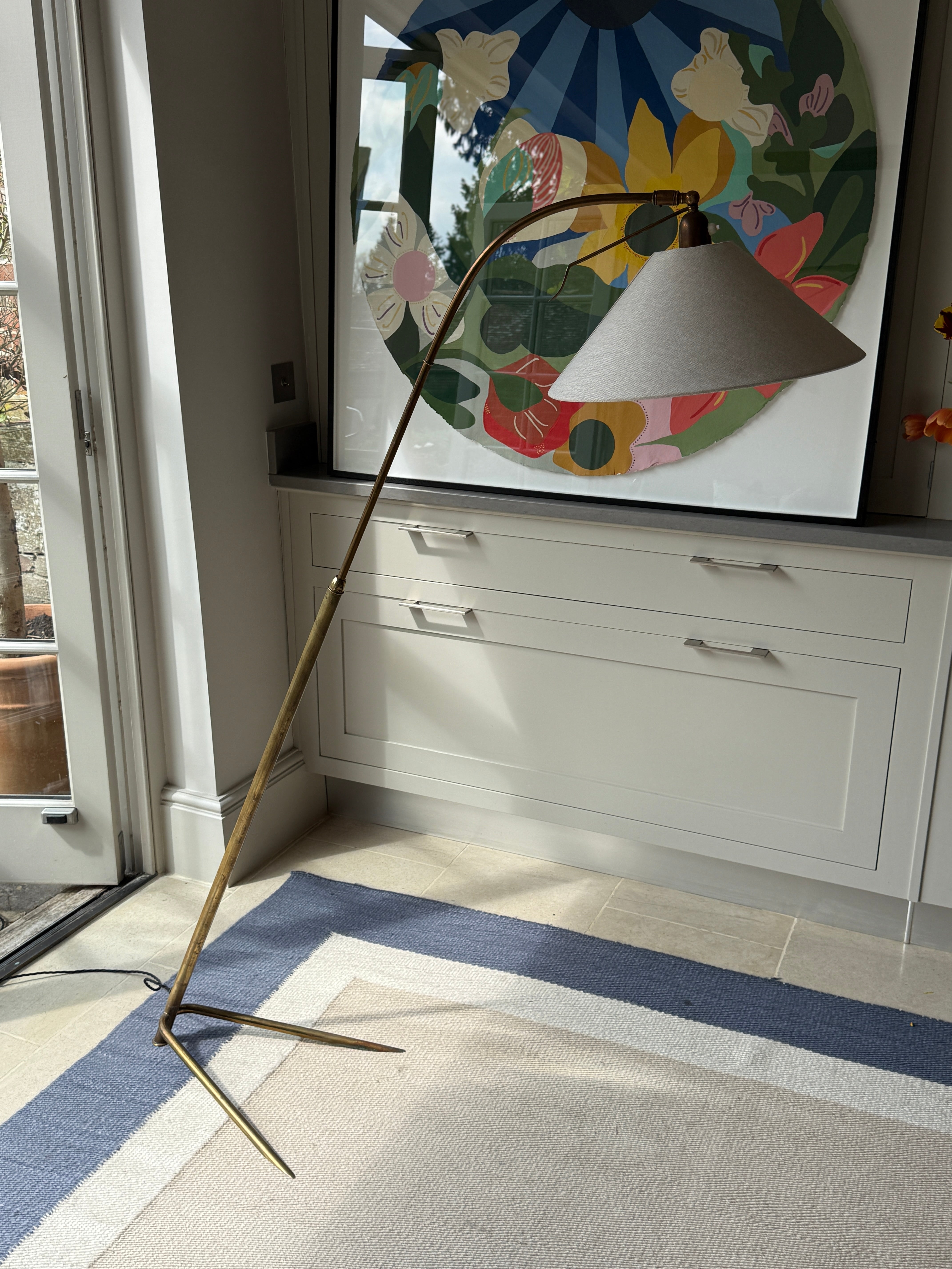 Brass 50s Tripod Italian Floor lamp