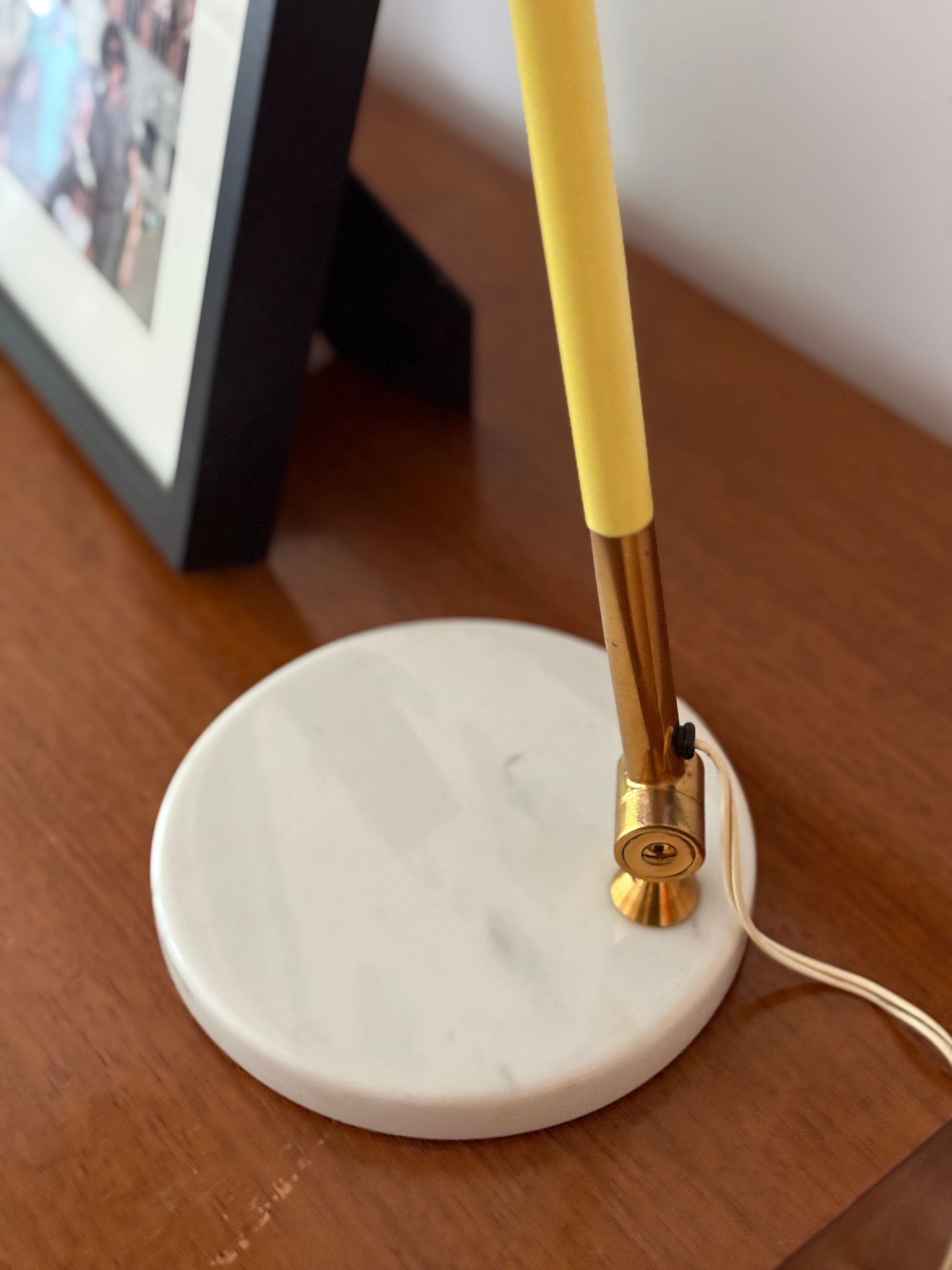1950s Stilnovo Yellow Desk Lamp