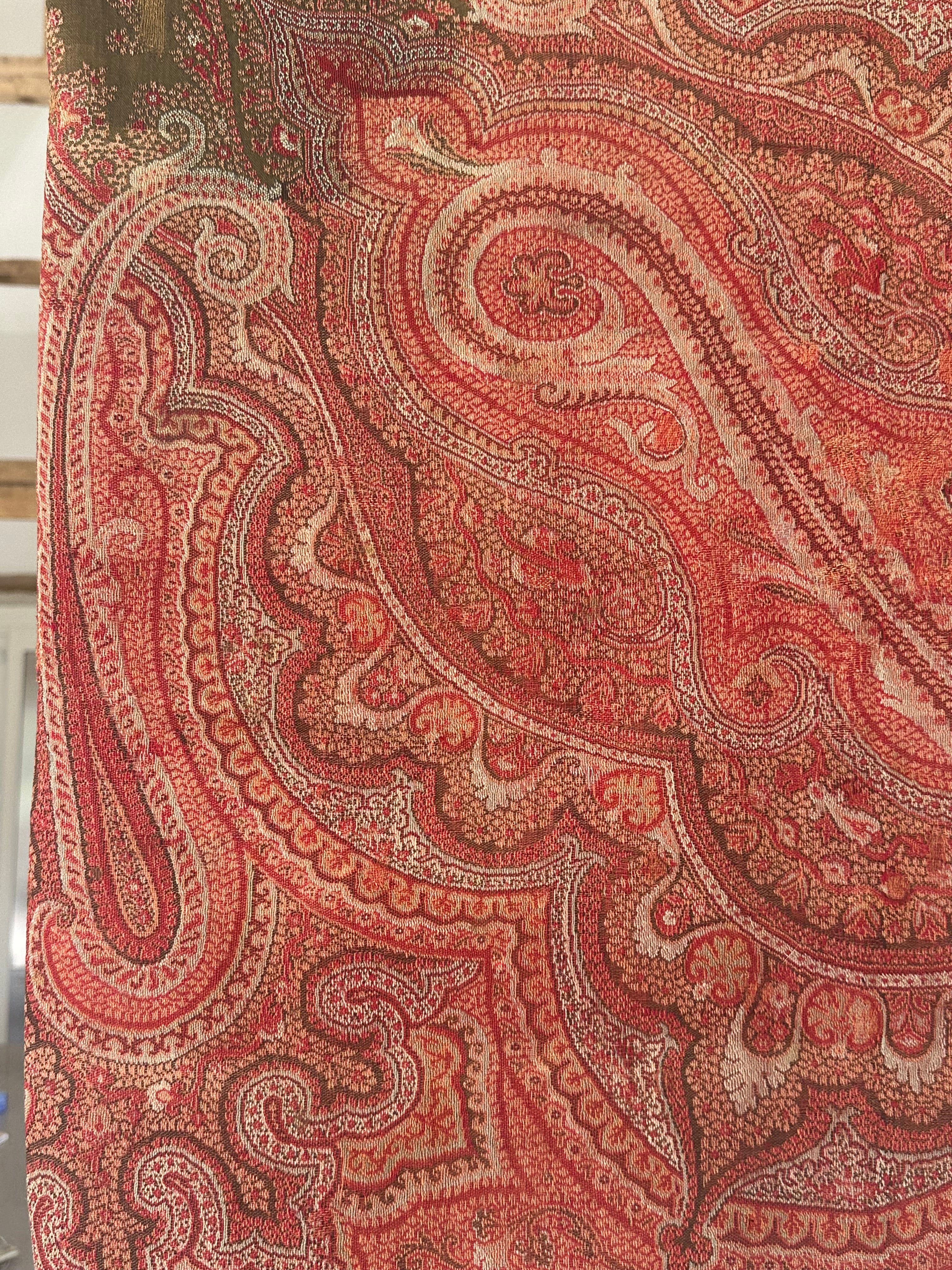 Antique Paisley Shawl Textile