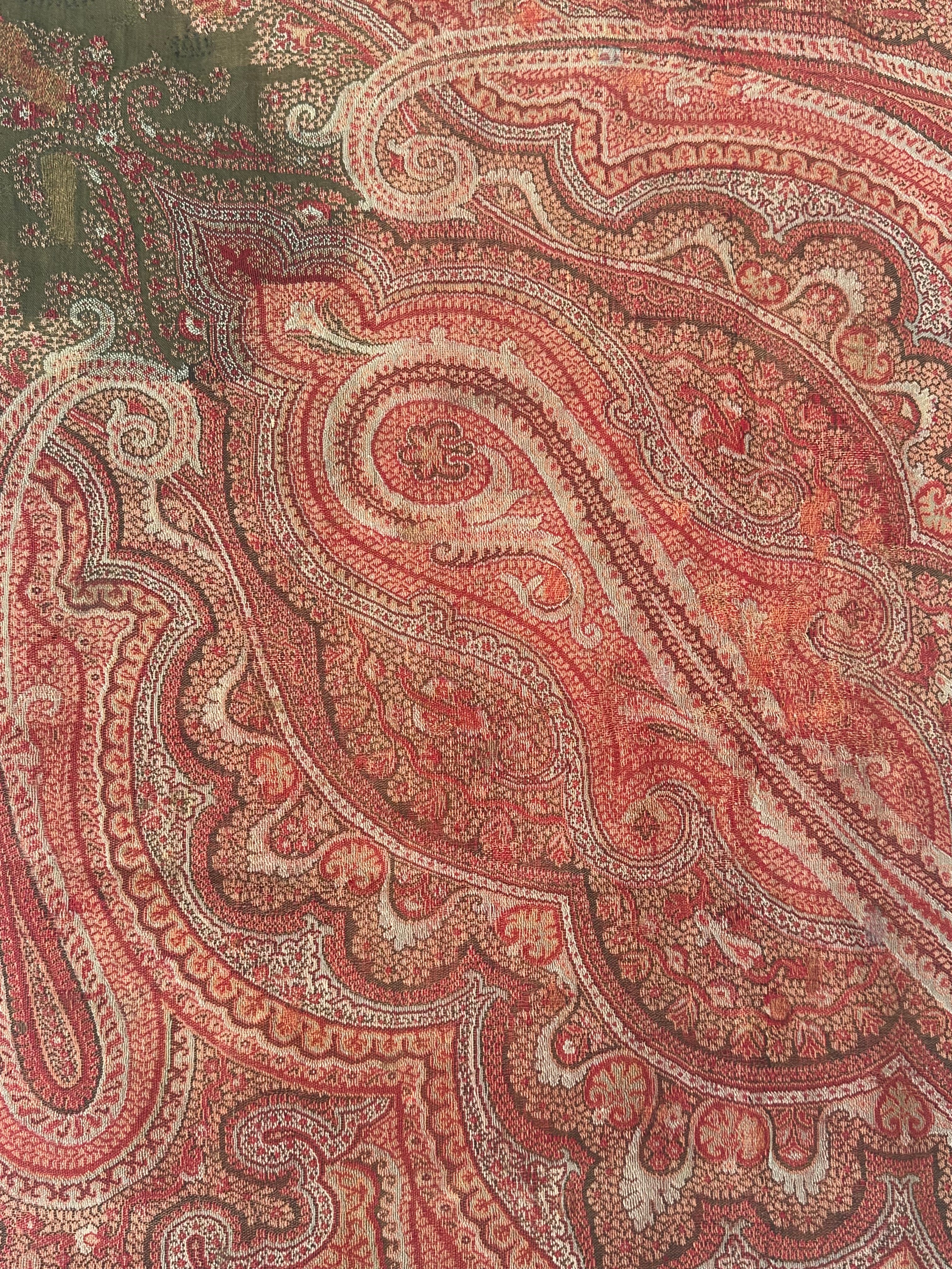 Antique Paisley Shawl Textile