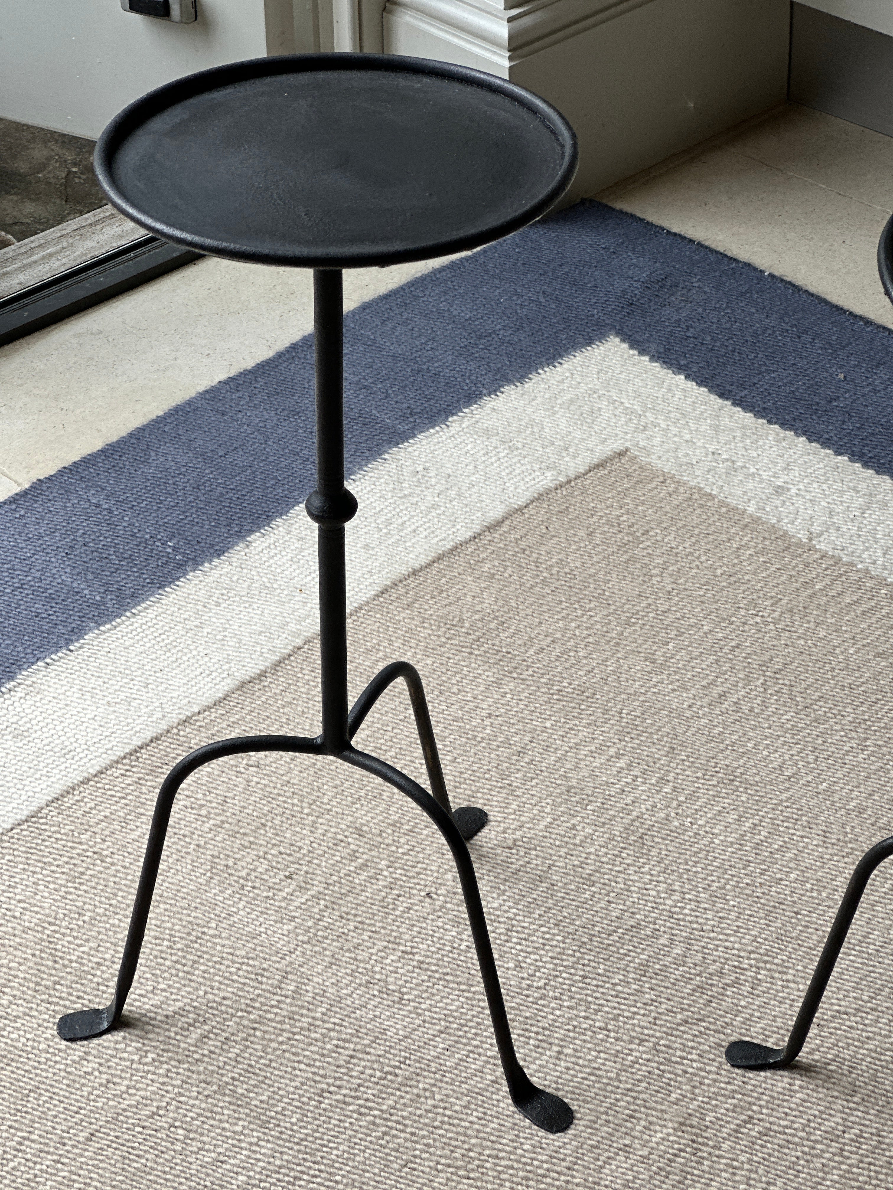 Pair of black martini tables