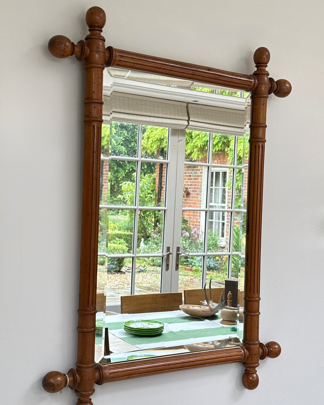 French Oak Wooden Mirror