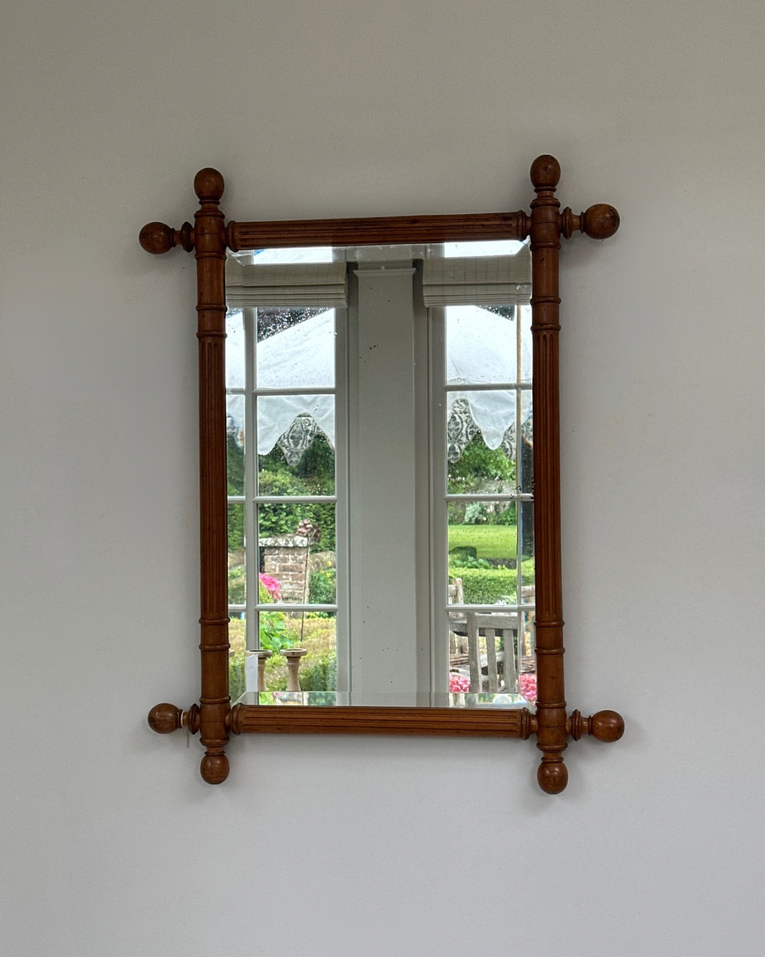 French Oak Wooden Mirror
