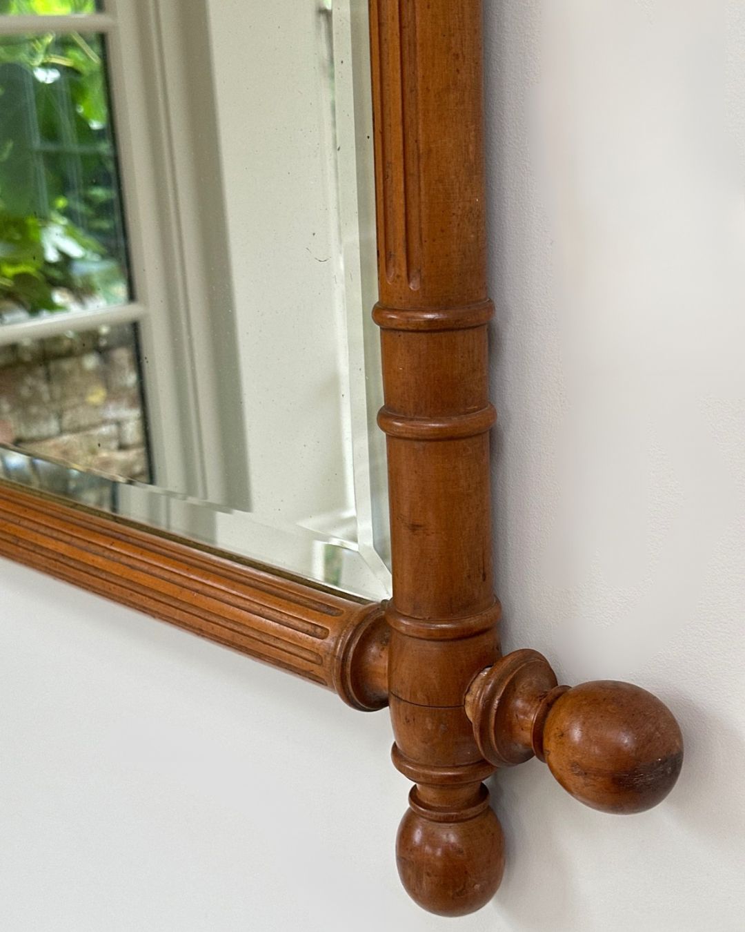 French Oak Wooden Mirror