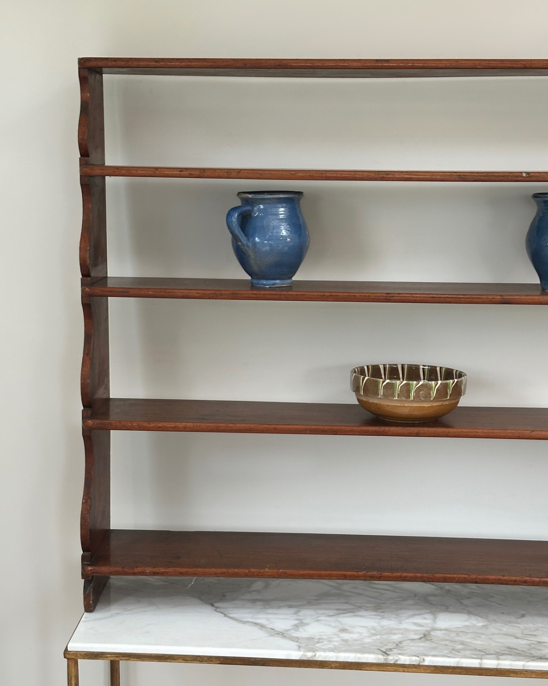 Mahogany Waterfall Wall Shelf