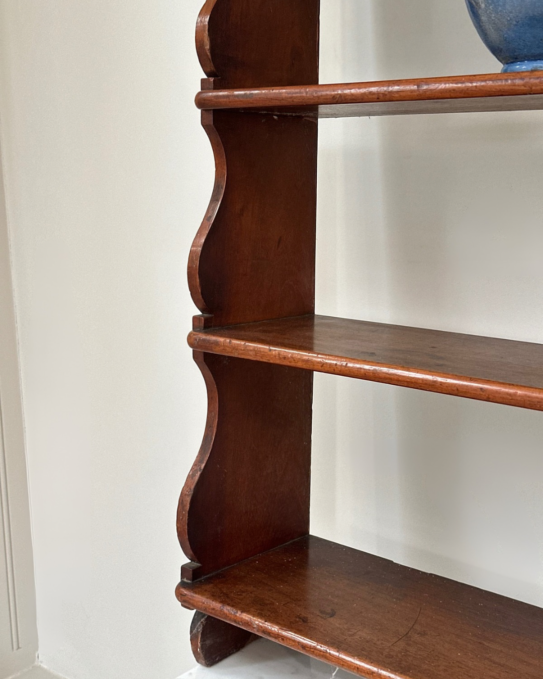 Mahogany Waterfall Wall Shelf