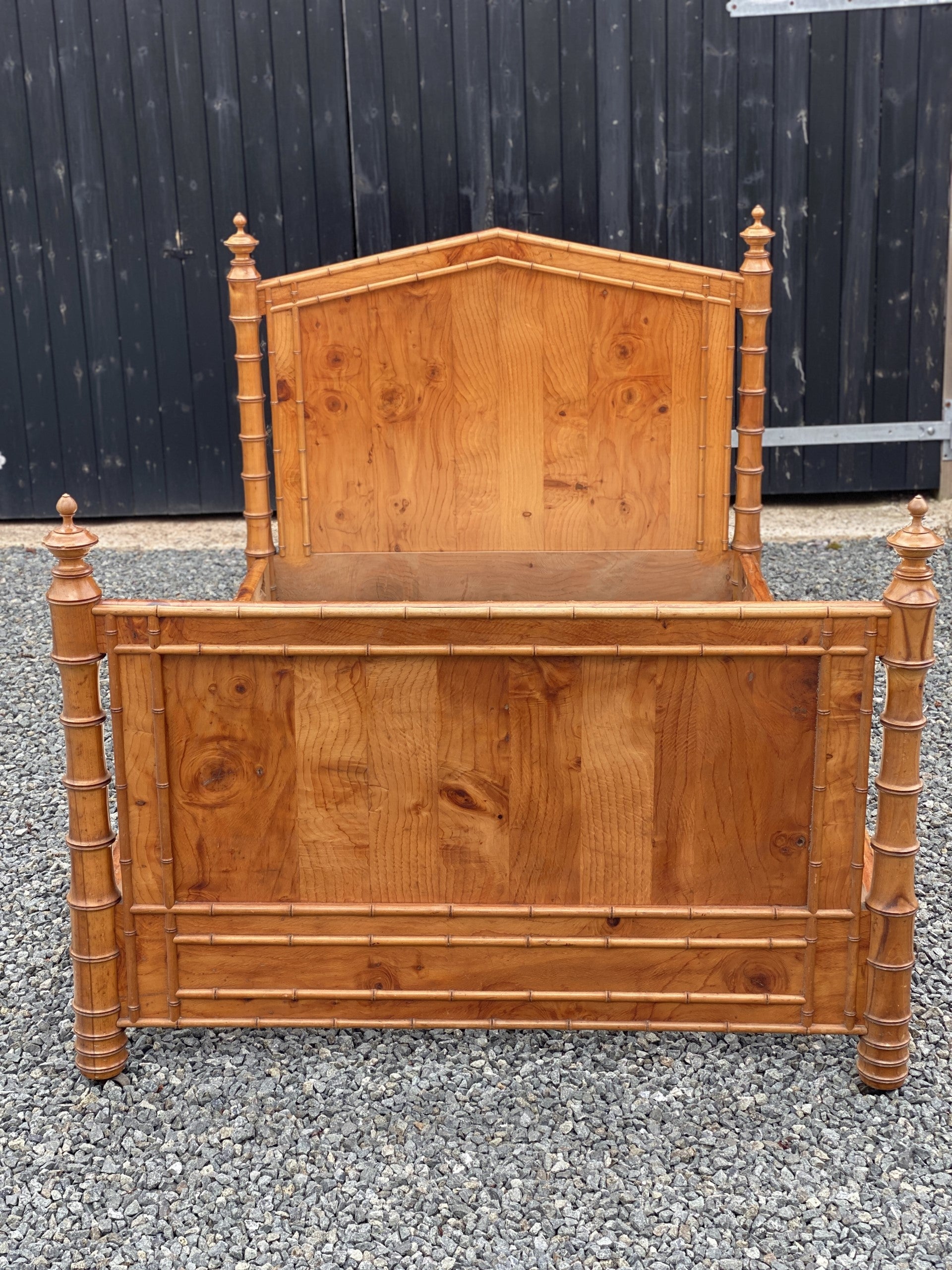 Large Single/ Small Double Faux Bamboo Bed