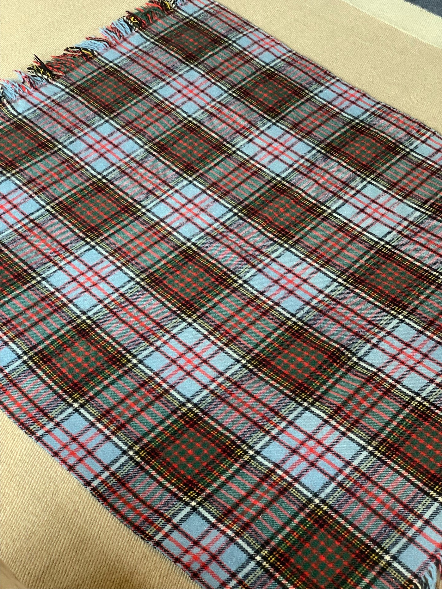 Scottish Red and Blue Tartan Blanket