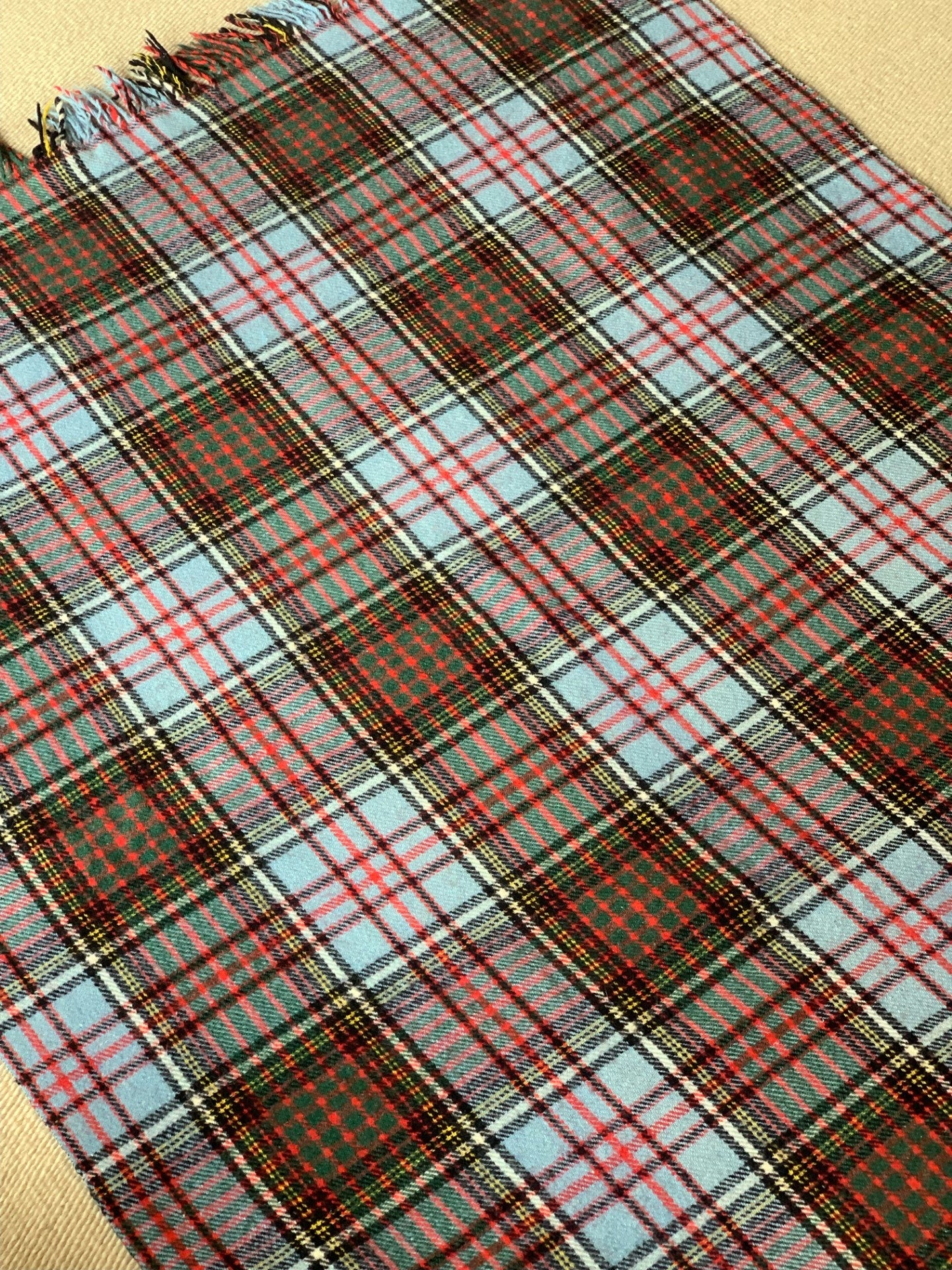 Scottish Red and Blue Tartan Blanket