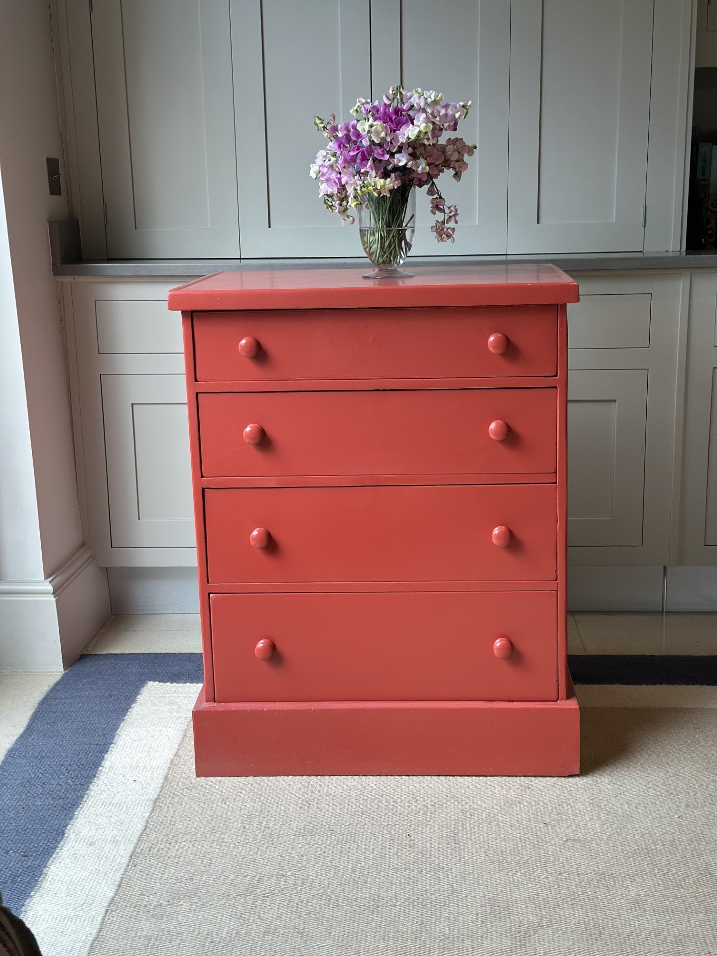 Tall Chest of Drawer on Castors