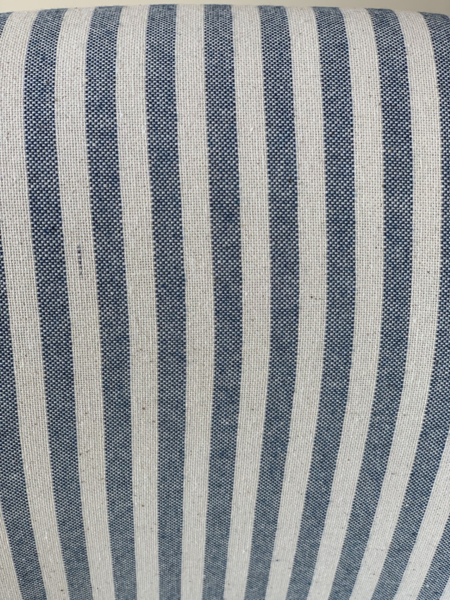 Pair of French Chapeau de Gendarme Chairs in Blue and White Stripe