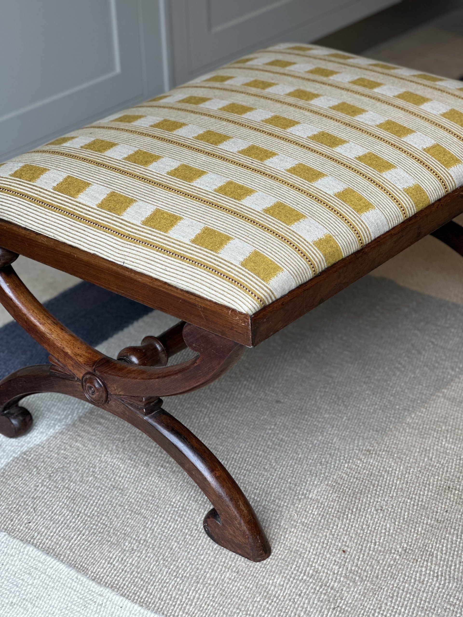 Large X Frame Footstool/Ottoman