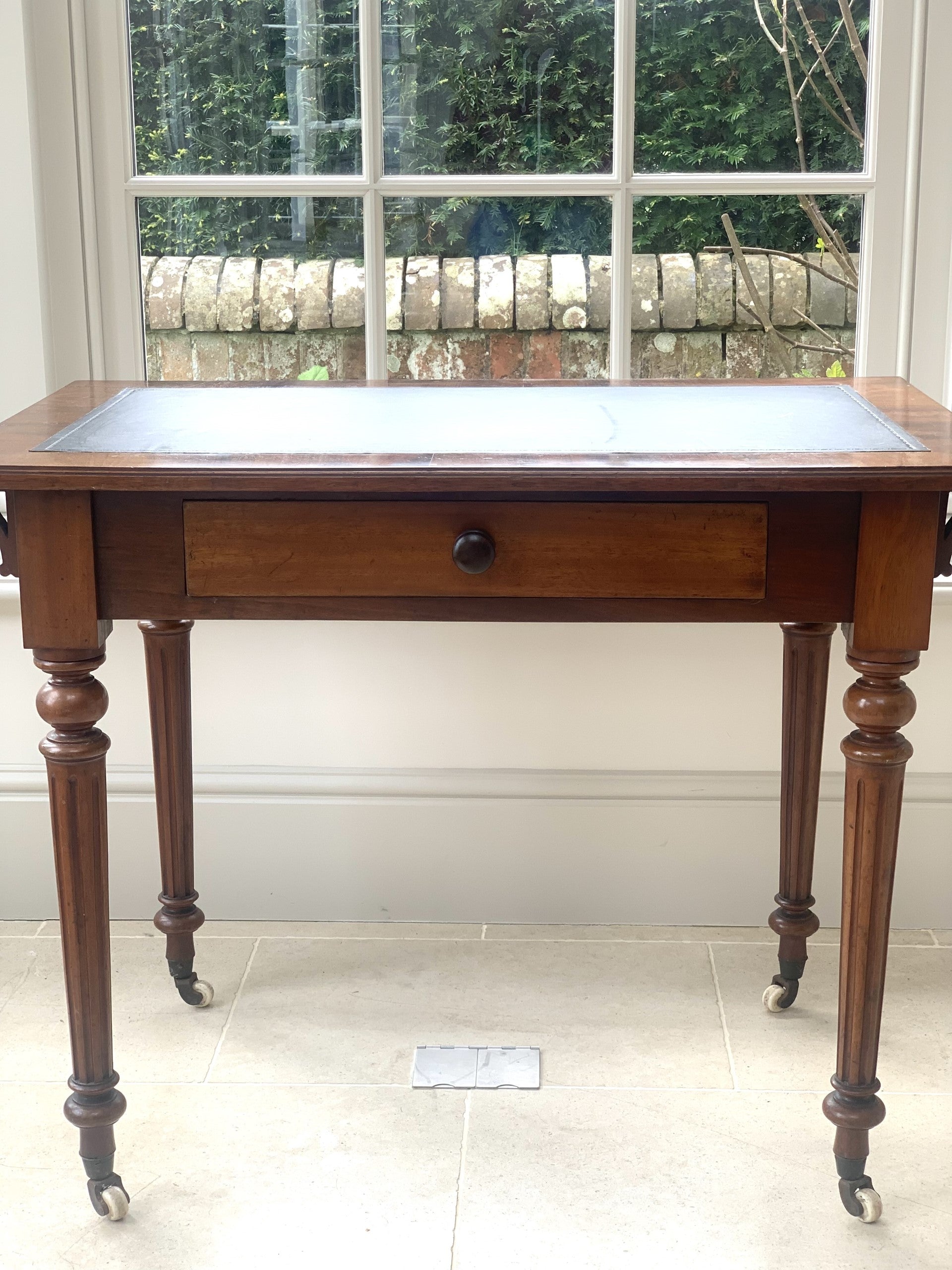 Late 19th Century Writing Table with leather top