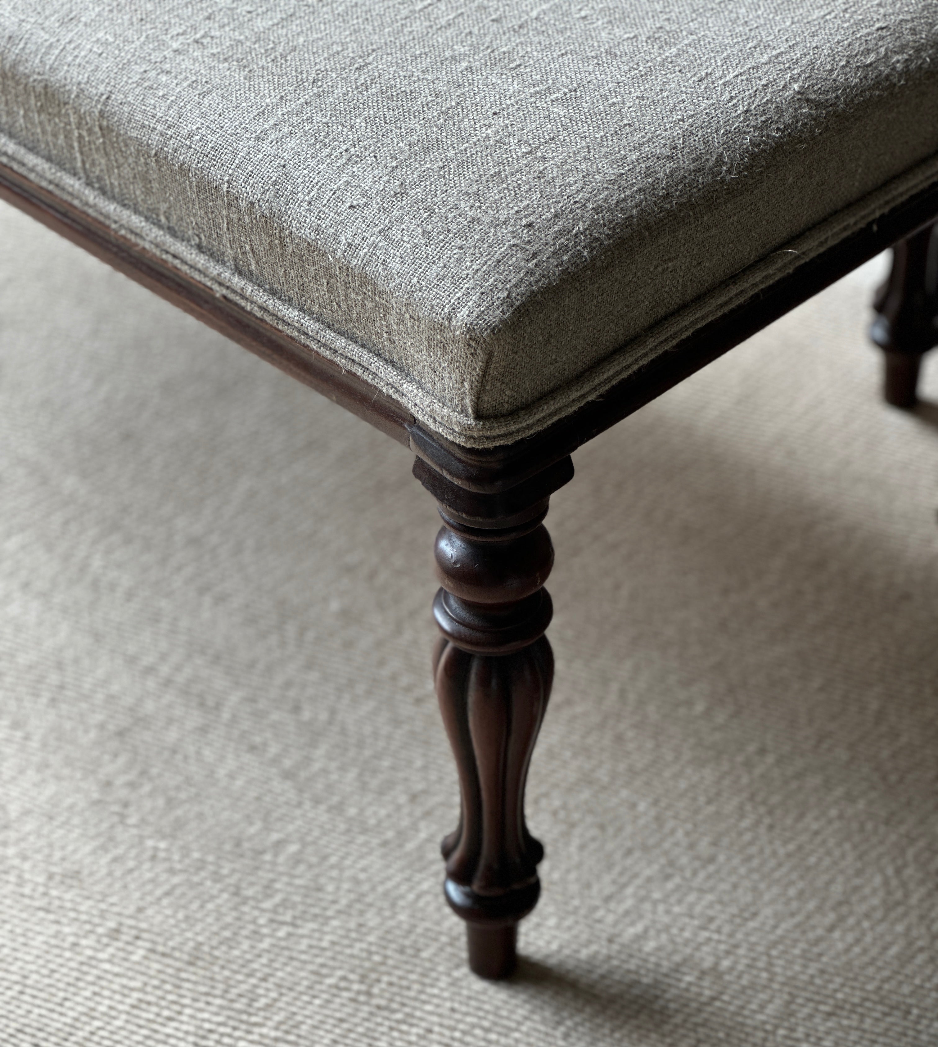 Pair of Large Upholstered Hall Bench’s