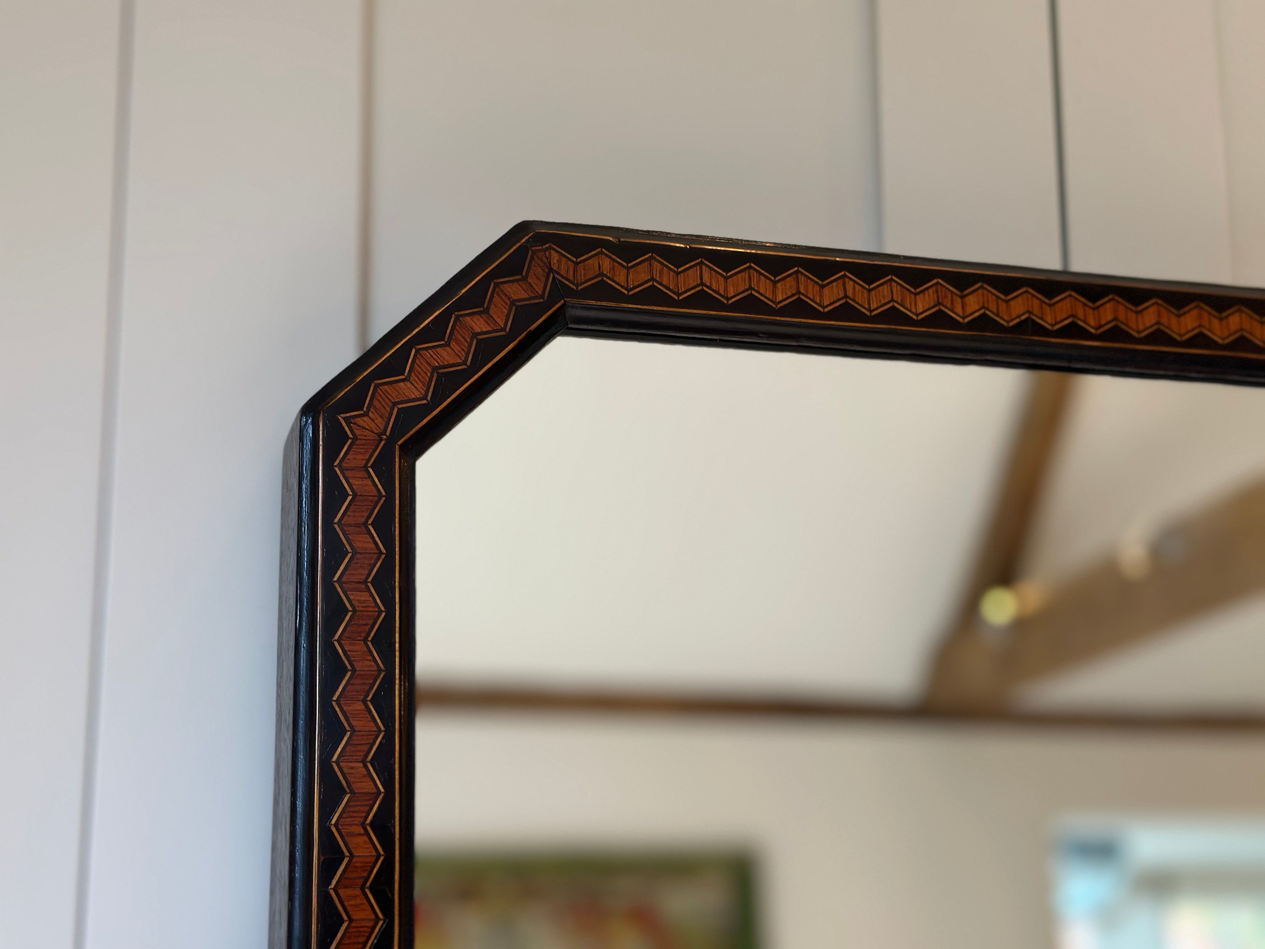 Large Mahogany Marquetry Mirror