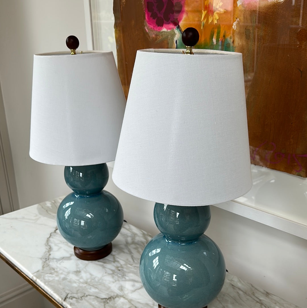 Pair of Modern Double Gourd Table Lamps