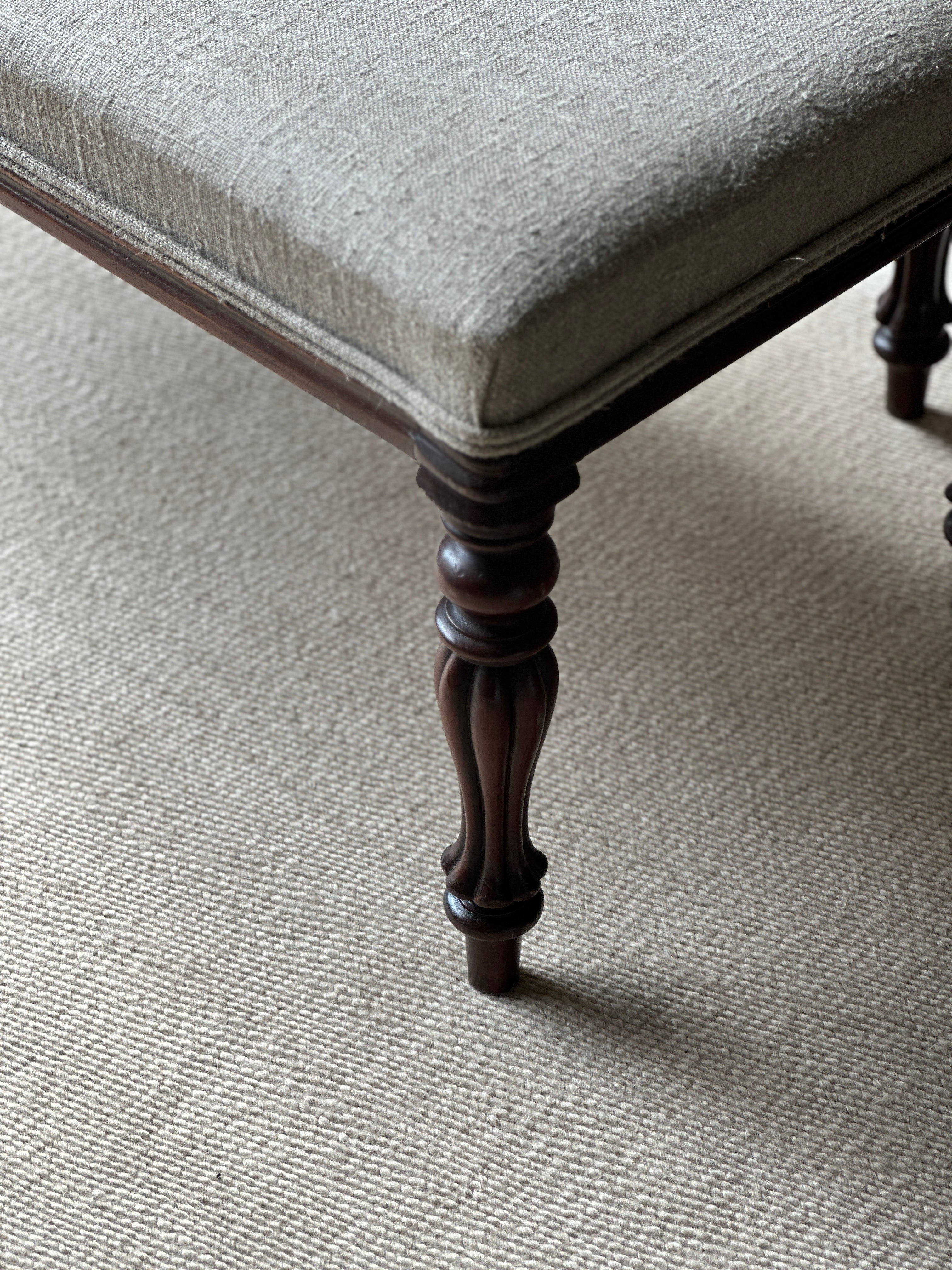 Pair of Large Upholstered Hall Bench’s