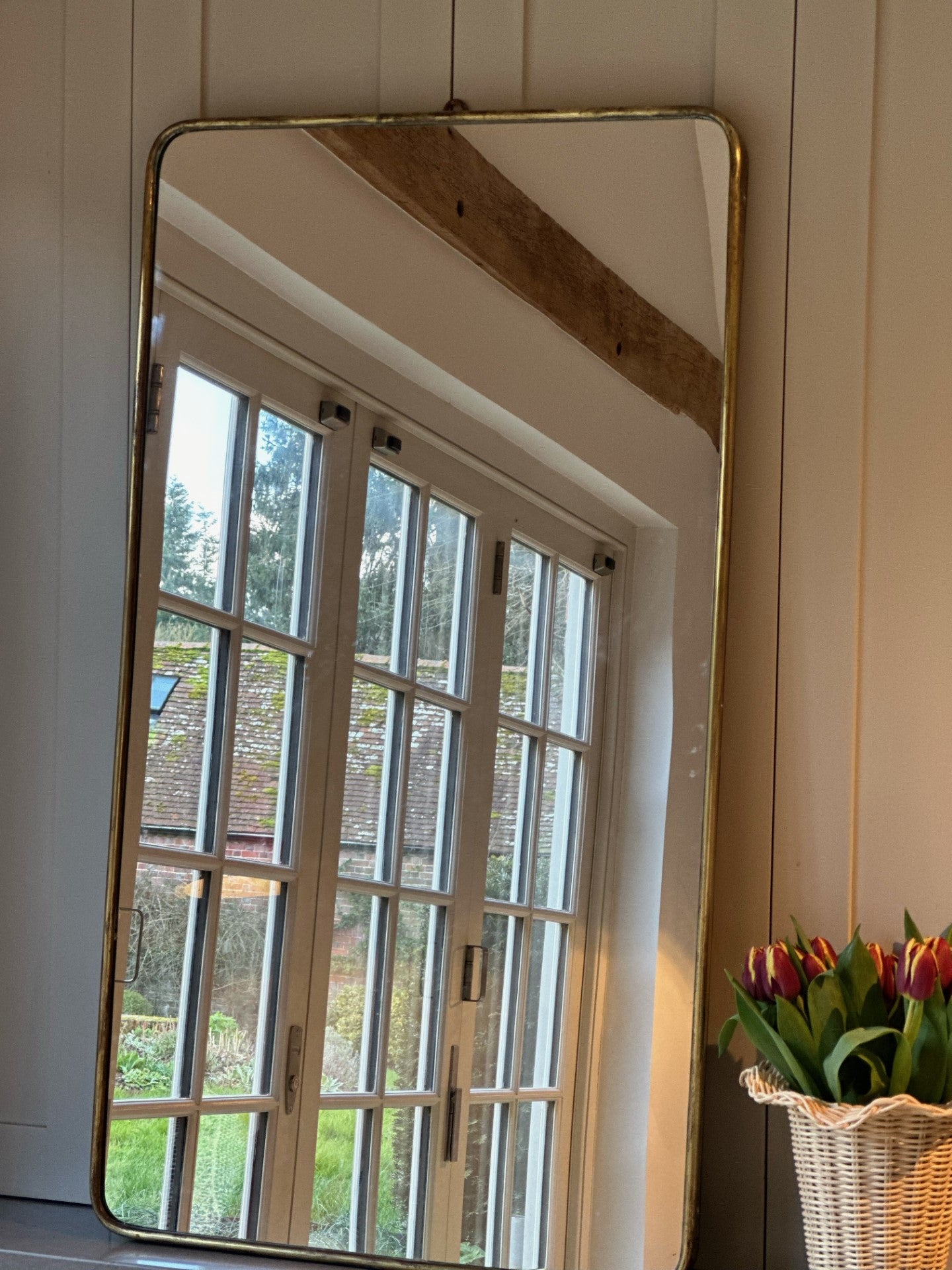 Large Italian Shield Mirror